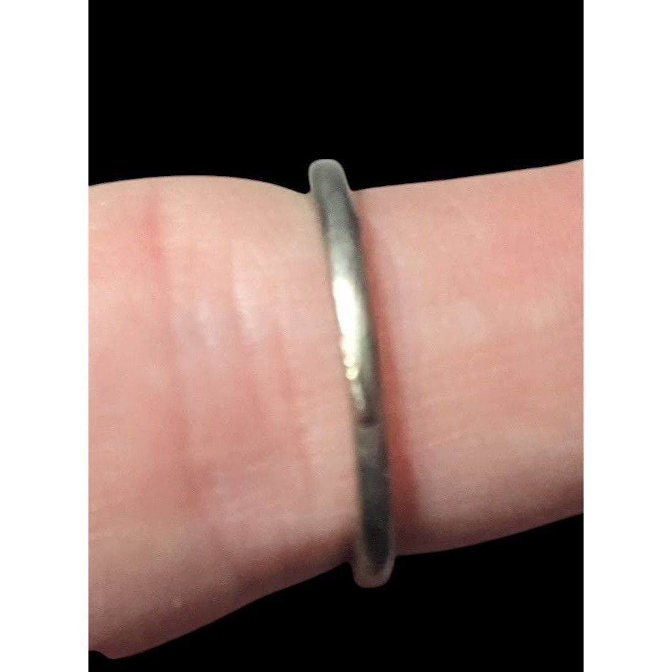 Other Minimalist Silver Tone Ring With Clear Cabochon Size 7 Size ONE SIZE - 7 Thumbnail