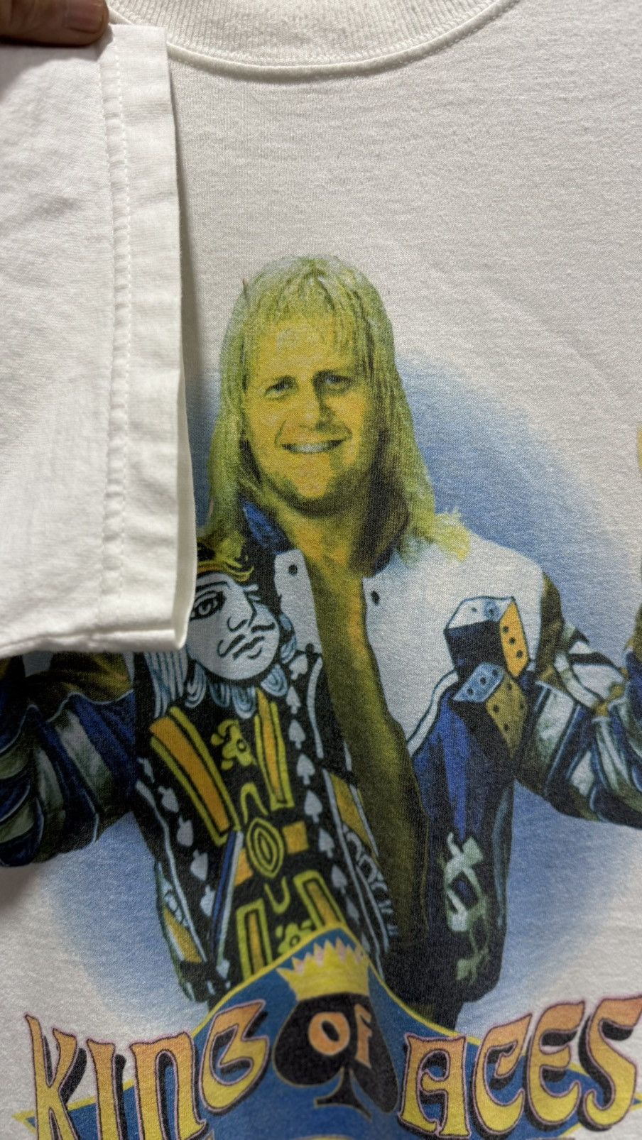 Vintage Vintage Johnny Ace King Of Aces NJPW Tee Size US L / EU 52-54 / 3 - 7 Thumbnail