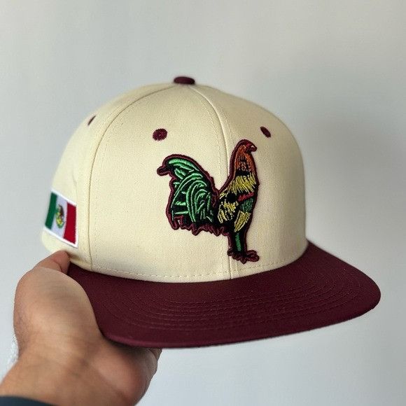 Designer BRAND NEW ROOSTER MEXICO FLAG GALLO FLAT BILL SNAPBACK HAT Size ONE SIZE - 1 Thumbnail