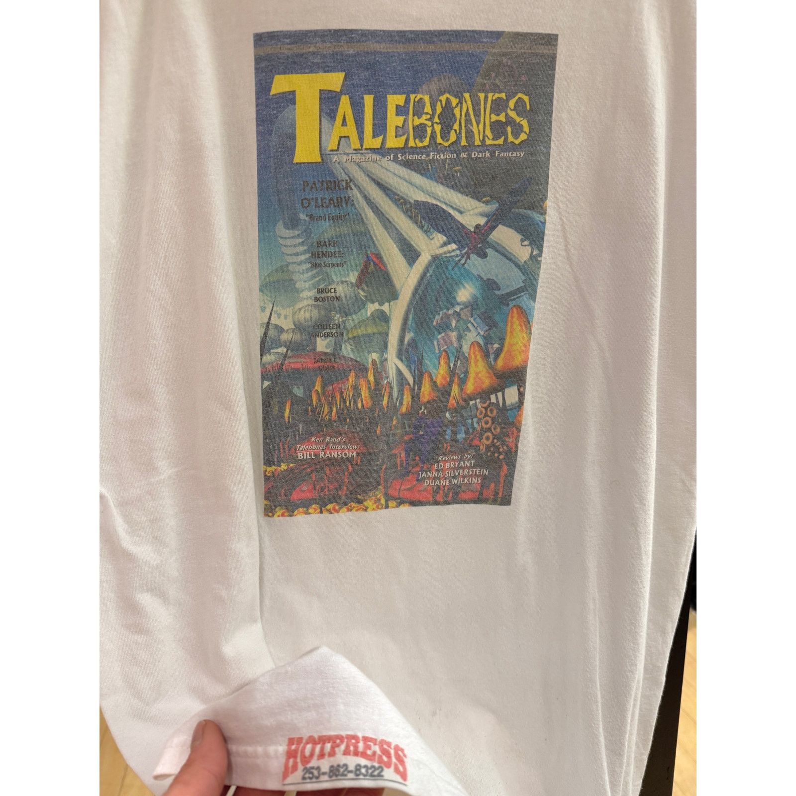 Vintage 90s Talebones Vintage Science Fiction Magazine Tee Shirt Size US XL / EU 56 / 4 - 3 Thumbnail