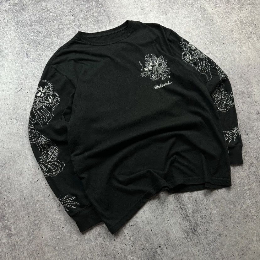 Maharishi MAHARISHI STENCIL DRAGON LONG SLEEVE T-SHIRT Size US S / EU 44-46 / 1 - 1 Thumbnail