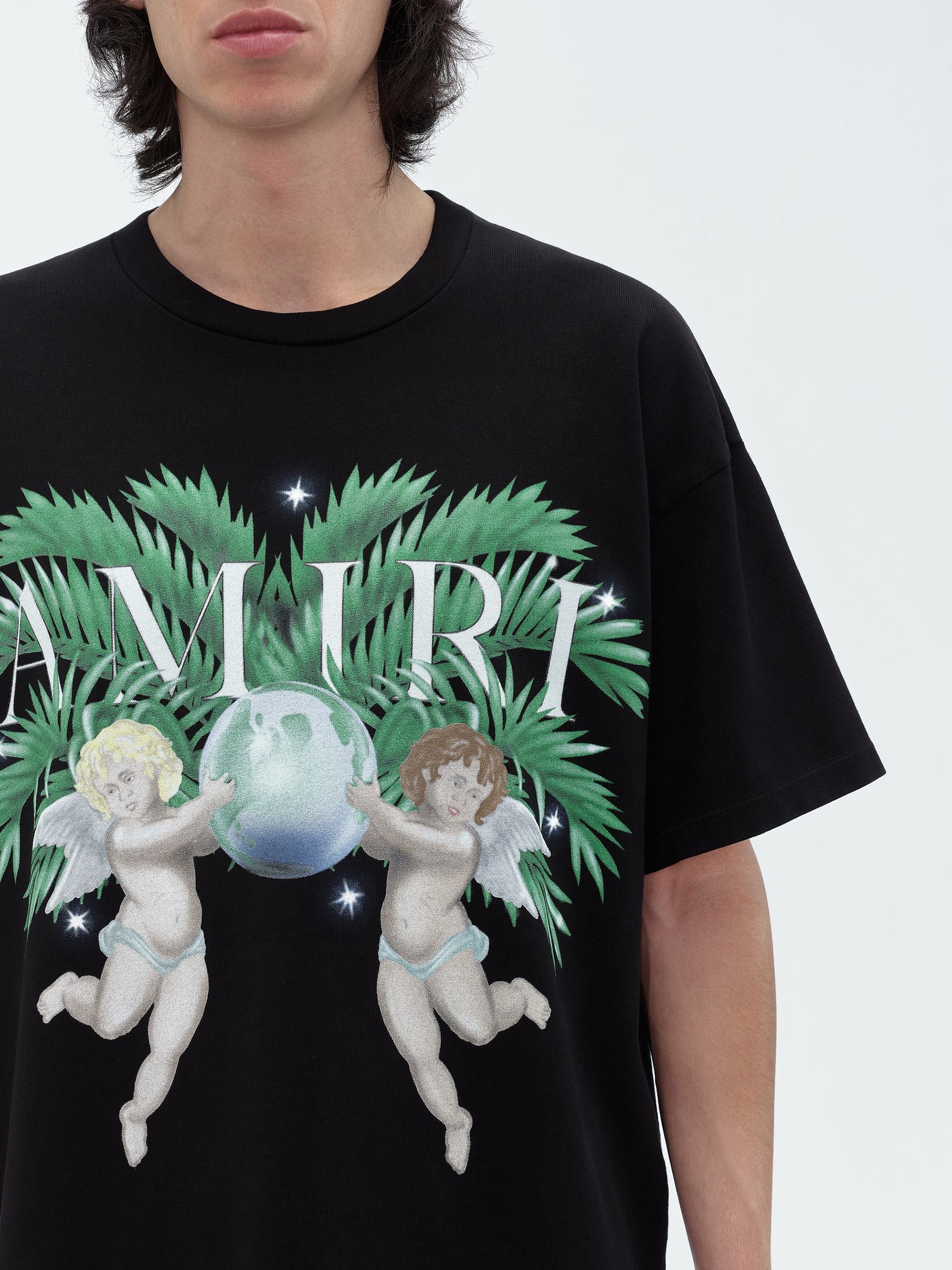 Amiri o1orln1025 Airbrush Cherub T-Shirt in Black Size US L / EU 52-54 / 3 - 5 Thumbnail