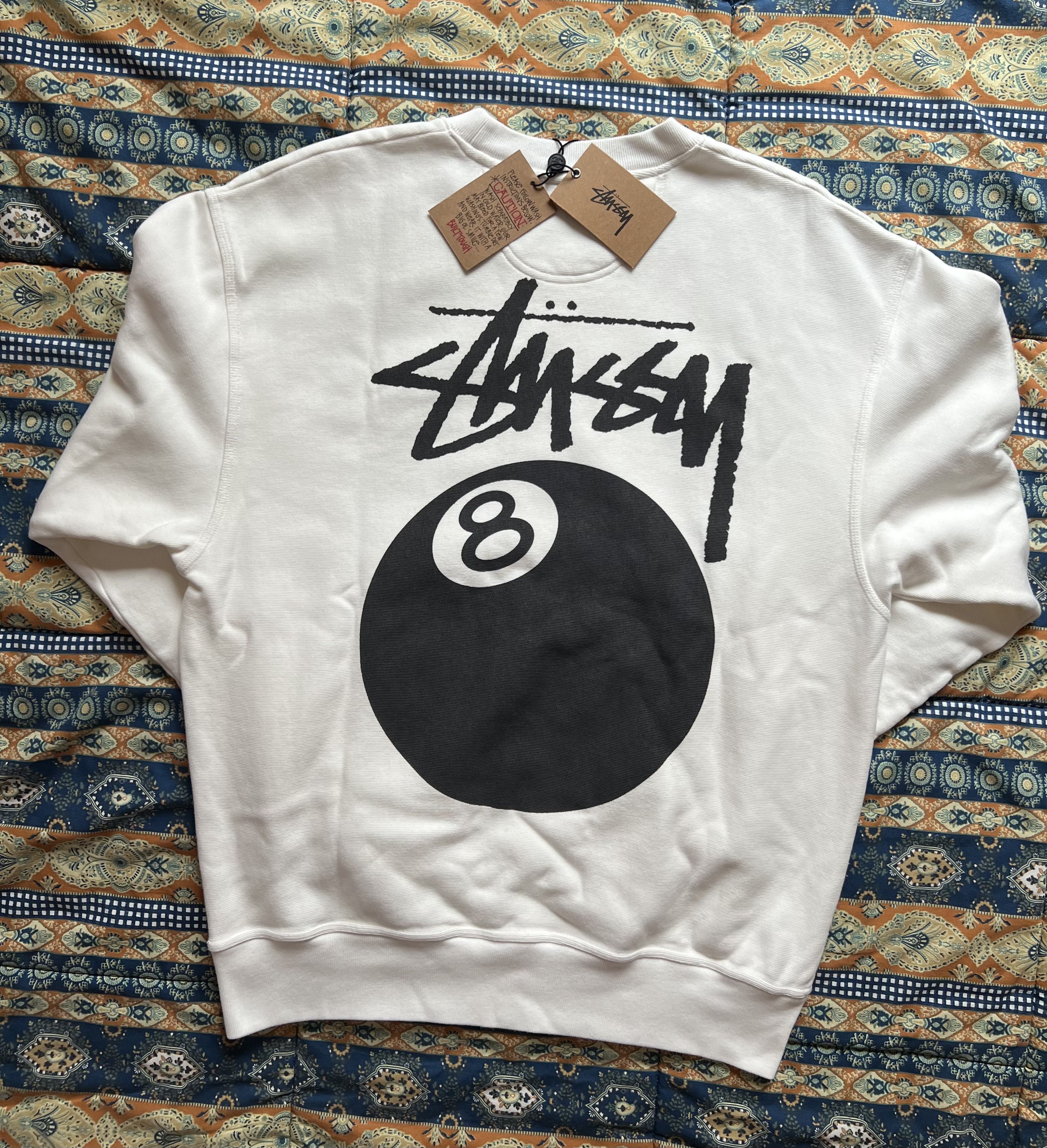 ★STUSSY★ 8 Ball Pigment Dyed Zip Hoodie White★追跡可 s-l400.jpg