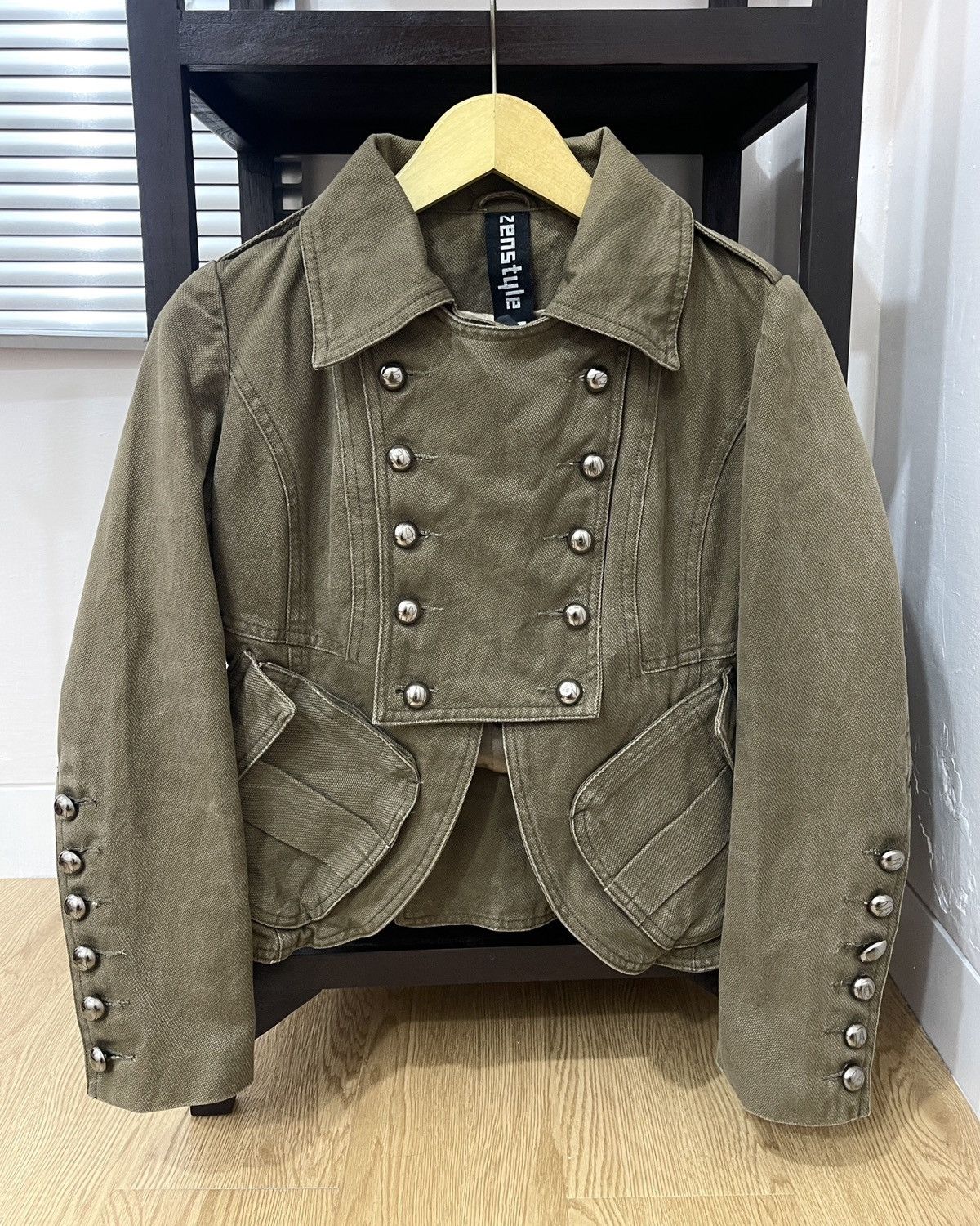 Hysteric Glamour × Undercover 00s ZenStyle Lab Napoleon Canvas Jacket Balmain Style Size M / US 6-8 / IT 42-44 - 1 Thumbnail