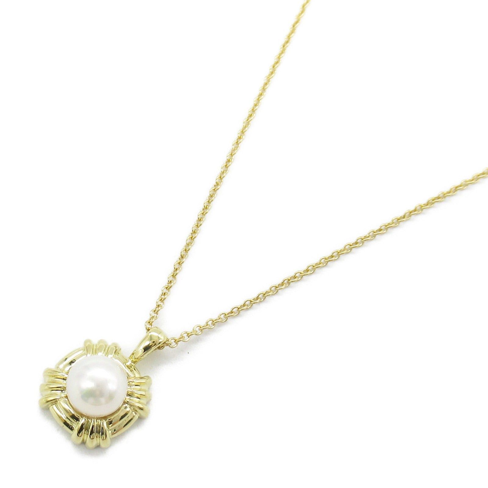 Tiffany & Co. Tiffany Co Pearl Necklace K18 (Yellow Gold) White Size ONE SIZE - 1 Thumbnail