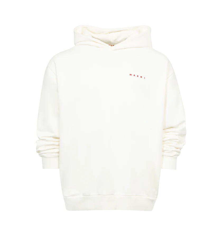 Marni o1h1sh11224 Hooded Sweatshirt in White Size US M / EU 48-50 / 2 - 1 Thumbnail