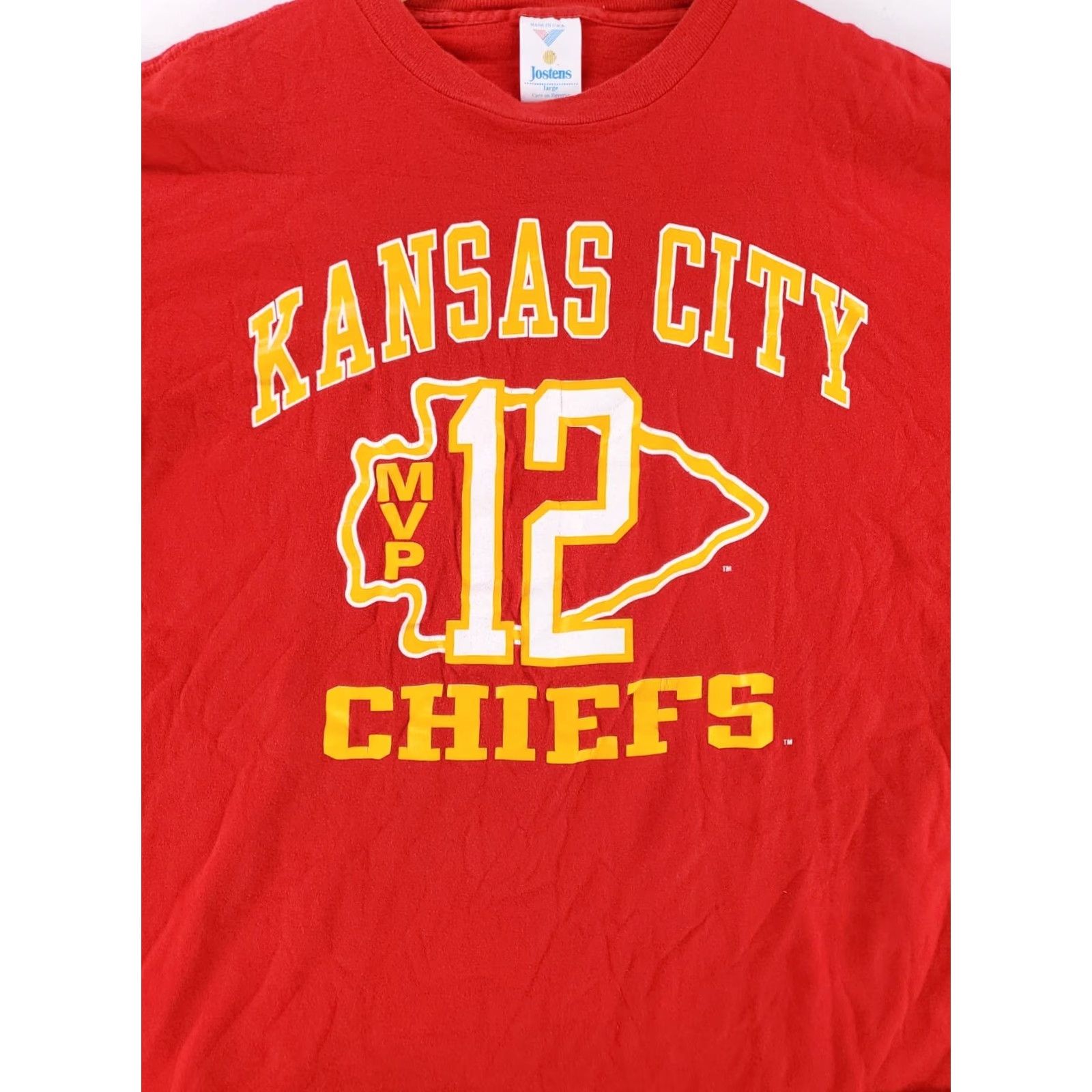 Vintage VINTAGE Kansas City Chiefs Jostens T Shirt Red Mens L Short Sleeve 90s Shirt Size US L / EU 52-54 / 3 - 3 Thumbnail