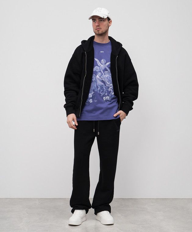 Off-White o1y1225 Logo Crewneck T-Shirt in Purple Size M / US 6-8 / IT 42-44 - 5 Thumbnail