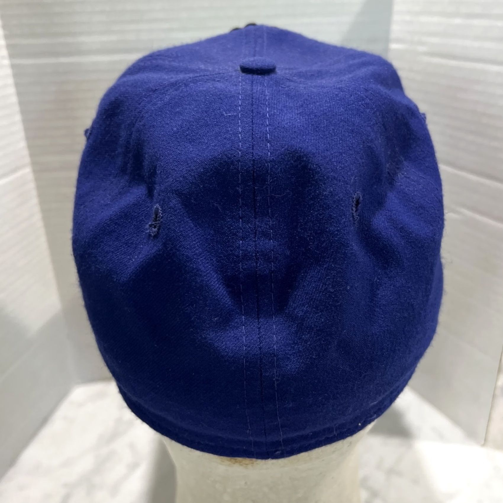New Era VINTAGE New Era San Jose Police Fitted Hat Cap Pro Model Baseball Cap 7 1/8 Bill Bent Mens Blue Size ONE SIZE - 3 Thumbnail
