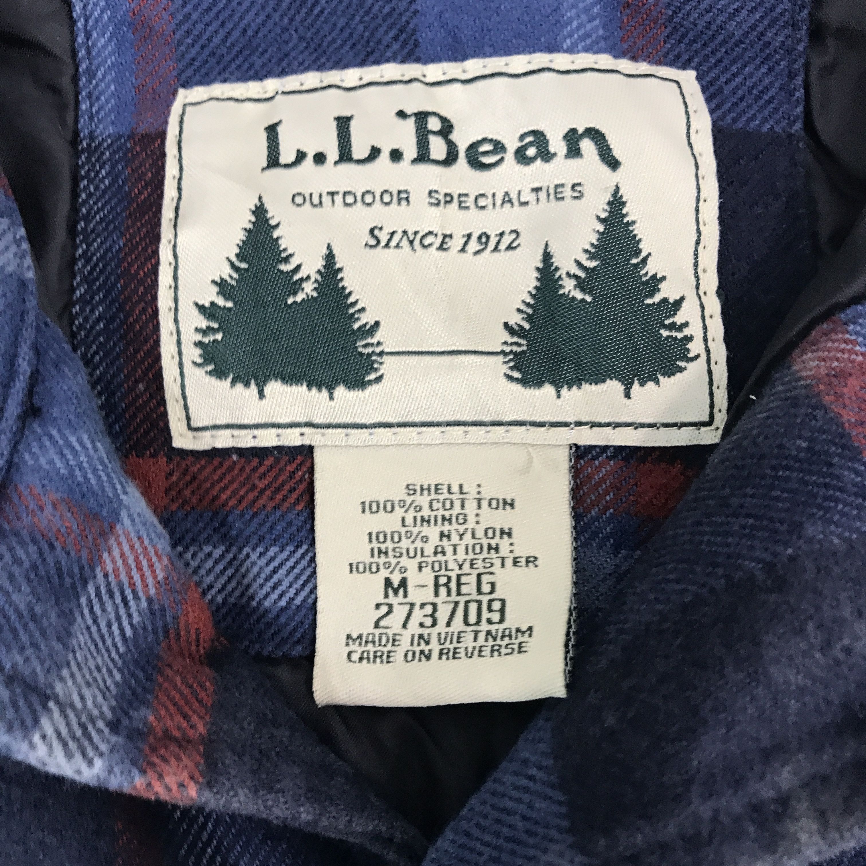 L.L. Bean × Vintage Vintage L.L Bean flannel button Jacket Size US L / EU 52-54 / 3 - 9 Thumbnail