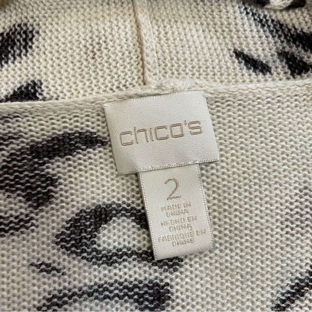 Chicos Chico's Animal Shine Viven Cardigan Size 2 US L Size L / US 10 / IT 46 - 7 Thumbnail