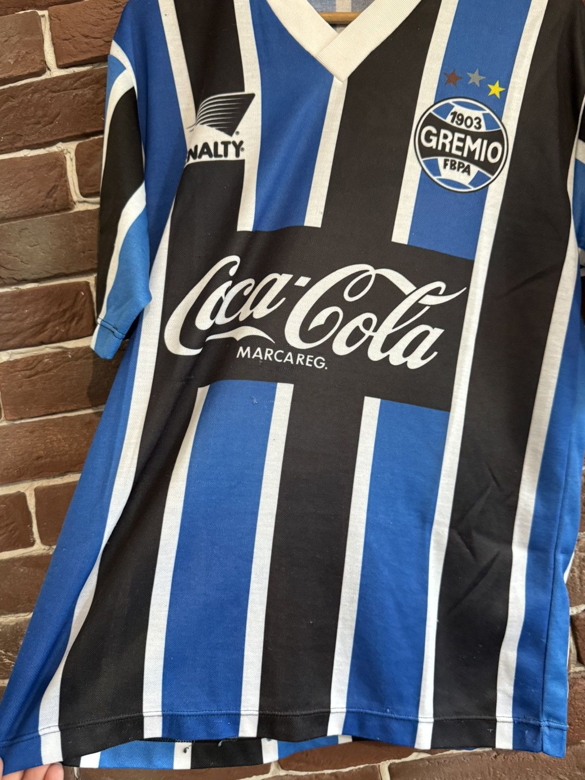 Penalty × Vintage Rare Vintage 1992/93 Gremio Home Football Soccer Jersey L Size US L / EU 52-54 / 3 - 11 Thumbnail