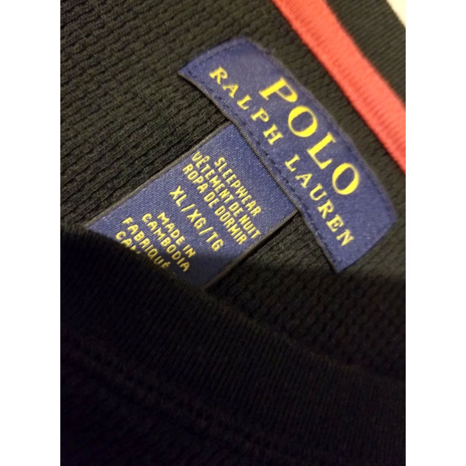 Polo Ralph Lauren Polo Ralph Lauren Black Cotton Long Sleeve T-Shirt XL Mens Polo Shirt Size US XL / EU 56 / 4 - 4 Thumbnail