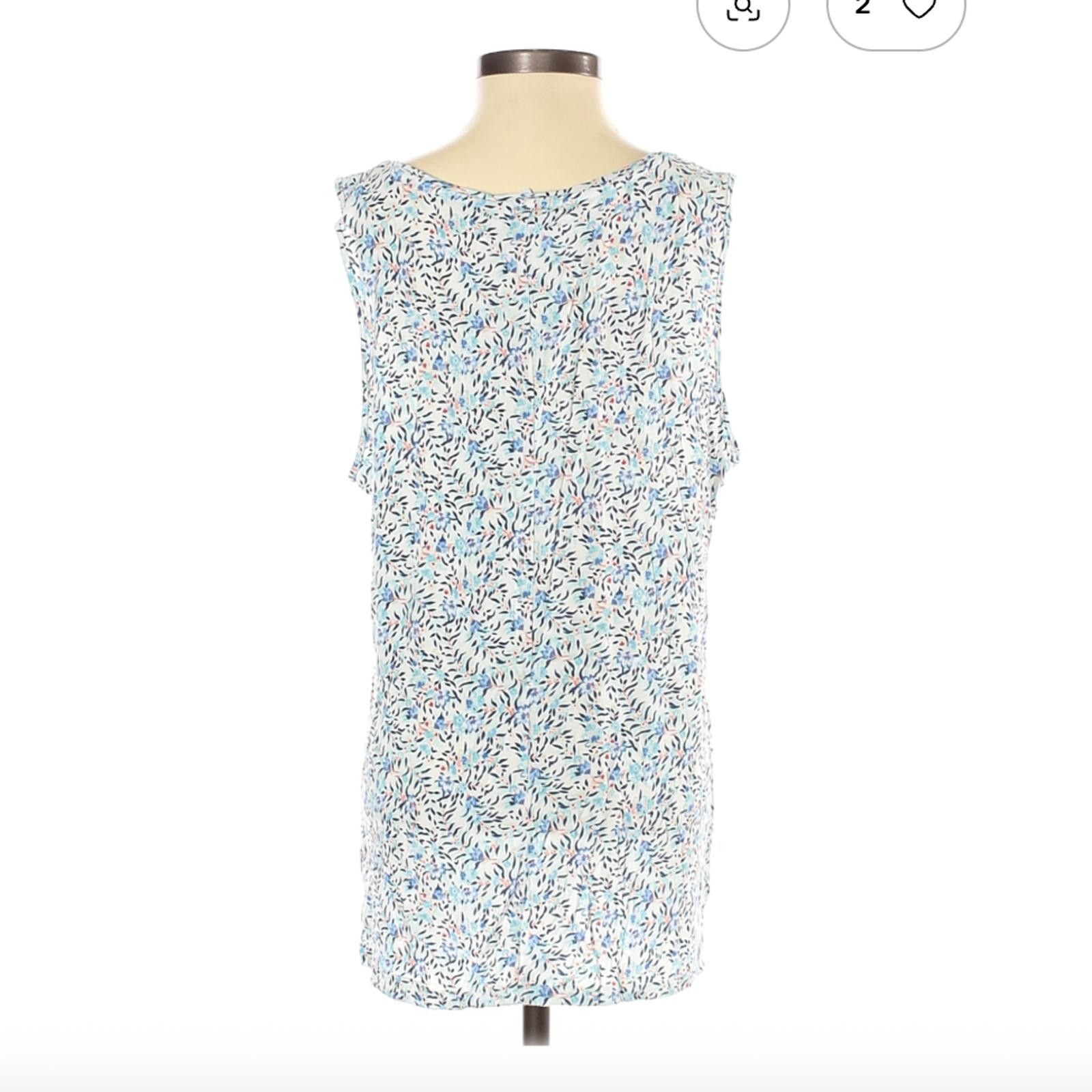 Other White House Black Market Blue Rayon Spandex Tank Top Size M Size M / US 6-8 / IT 42-44 - 2 Thumbnail