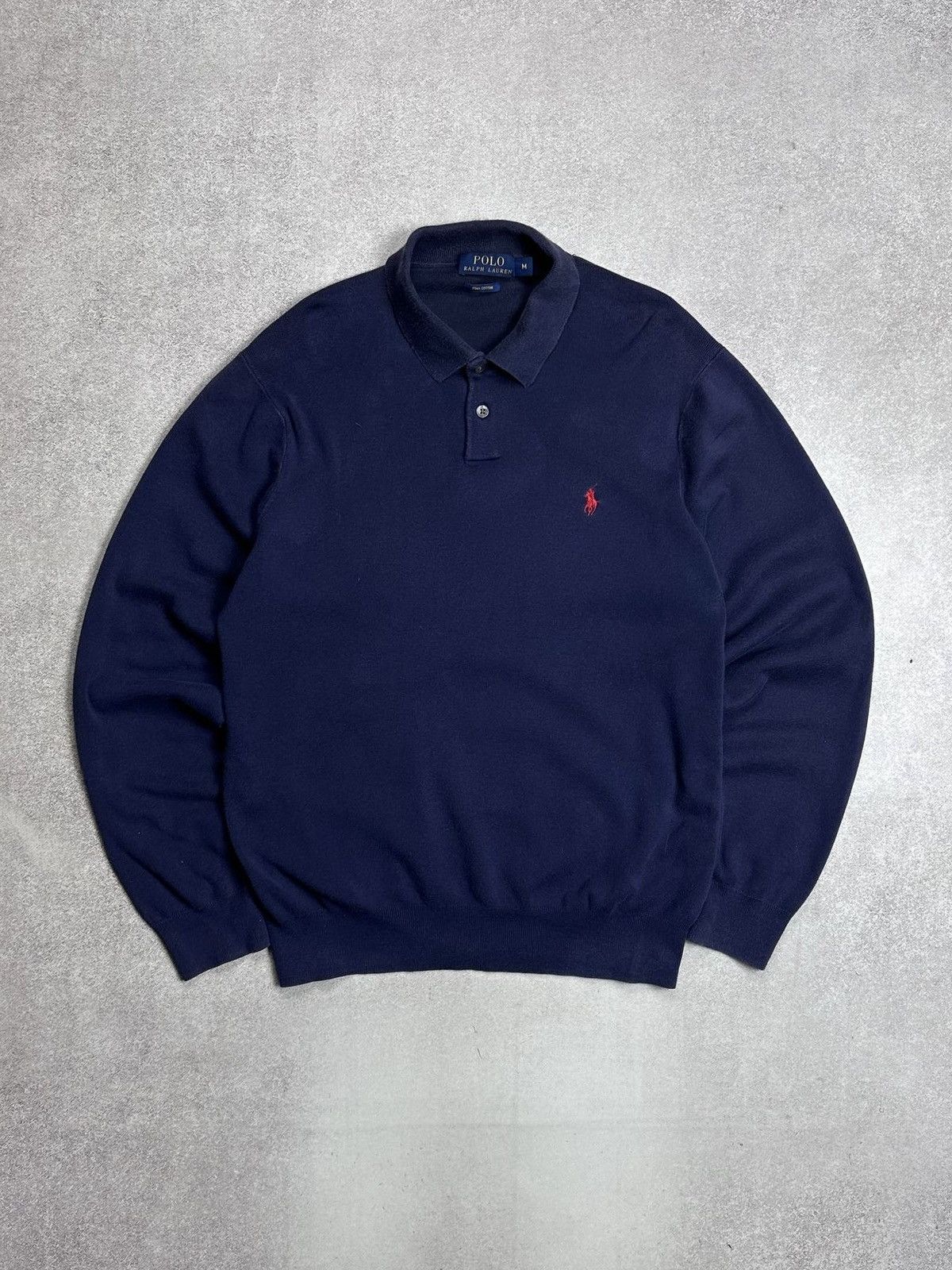 Polo Ralph Lauren Vintage Polo Ralph Lauren Knit Rugby Shirt Old Money M Size US M / EU 48-50 / 2 - 1 Thumbnail
