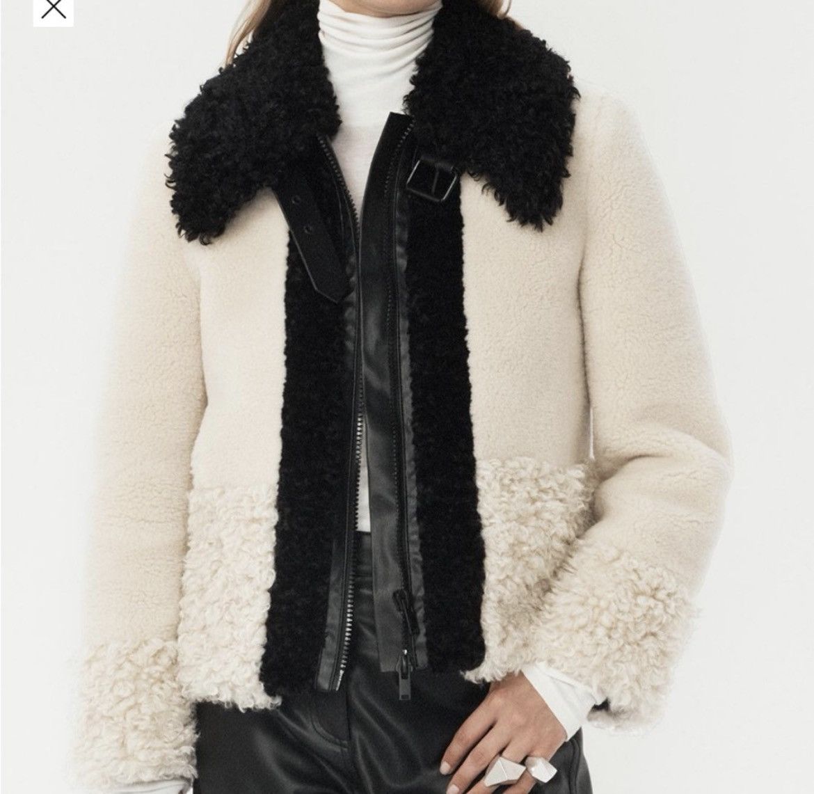 Zara ZARA FAUX FUR PATCHWORK JACKET Size S / US 4 / IT 40 - 8 Thumbnail