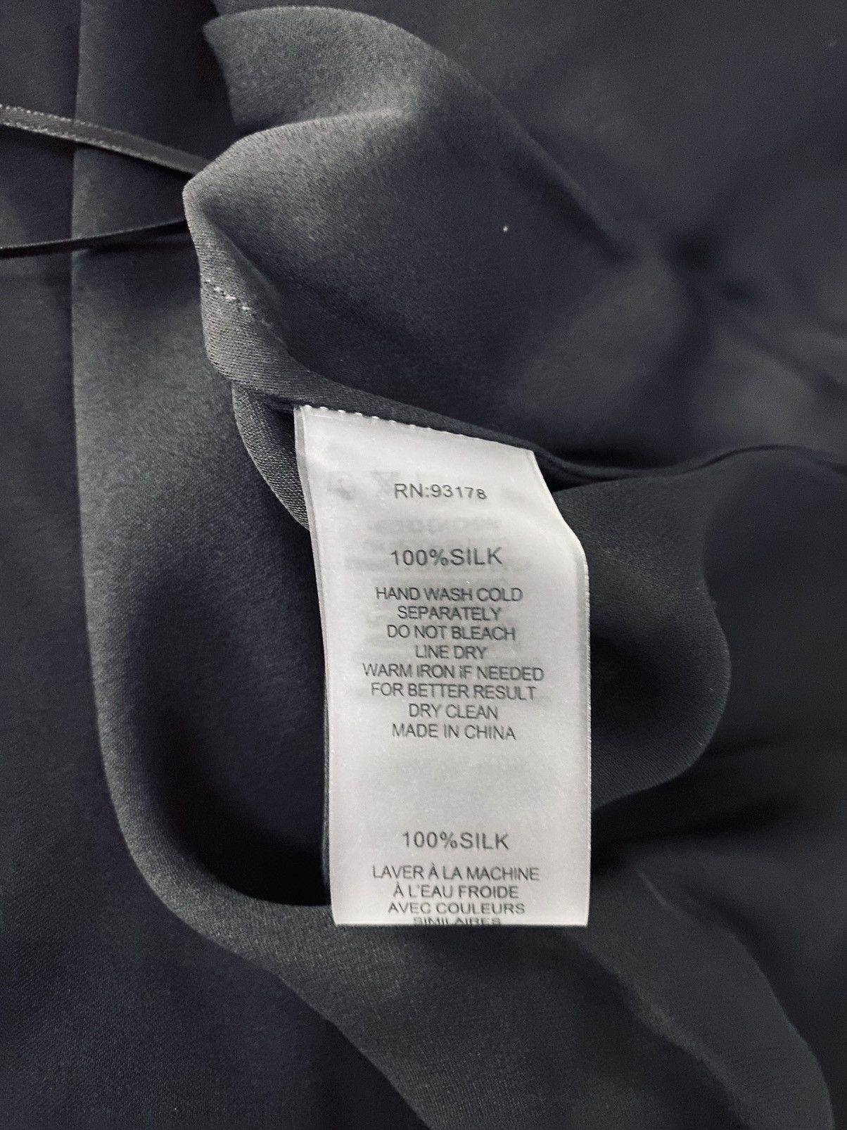 Elie Tahari Elie Tahari Blk Chiffon Sheer Silk Split Satin Collar M NWT Size M / US 6-8 / IT 42-44 - 10 Thumbnail