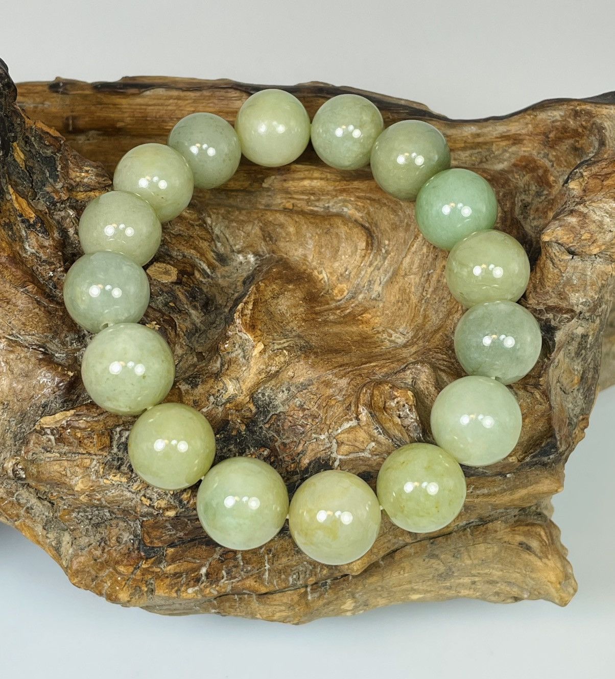 Other Icy translucent Untreated Jadeite Jade Beaded Bracelet Size ONE SIZE - 5 Thumbnail