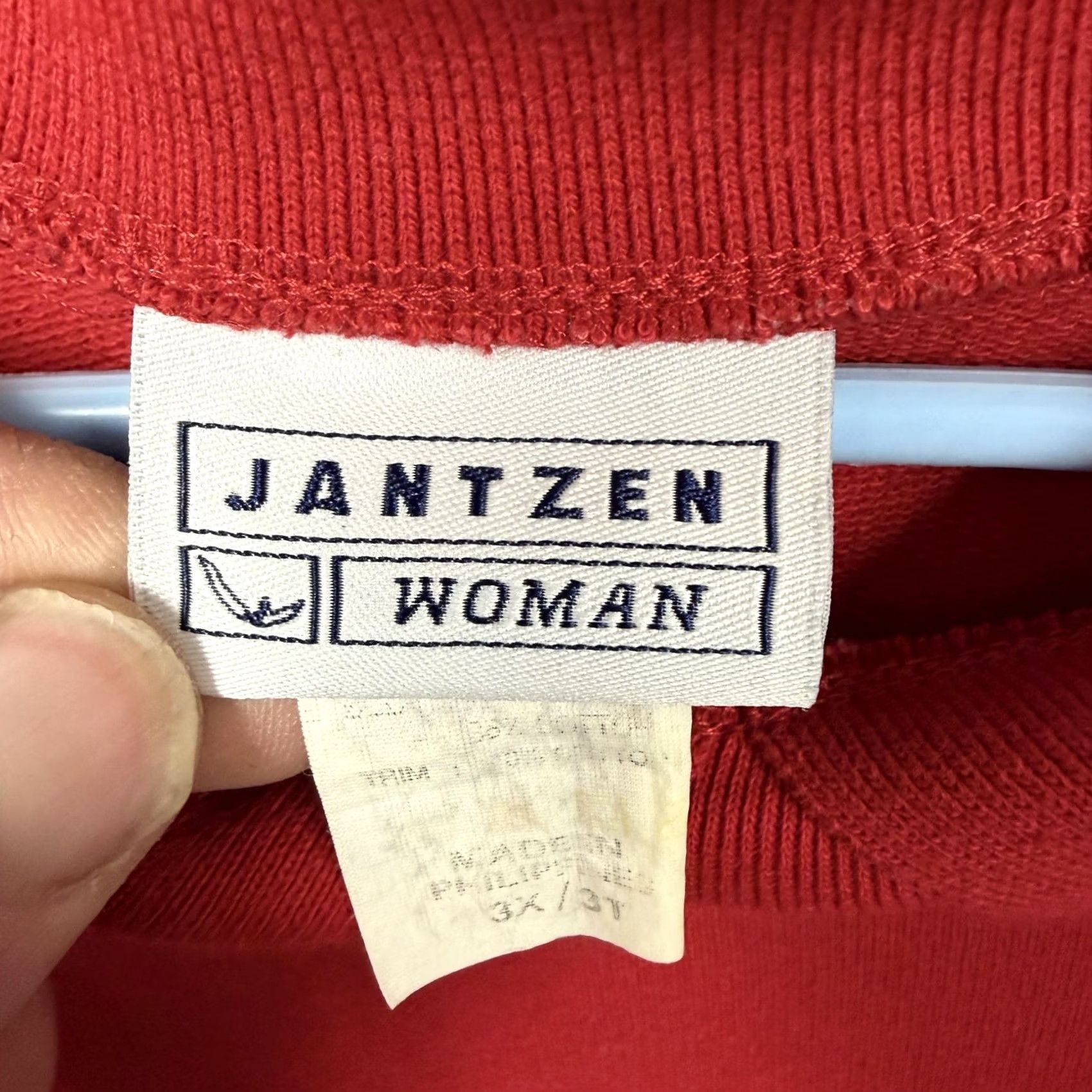 Jantzen VINTAGE Jantzen Sweater 3X Plus Patchwork Quilt Embroidered Cabincore Red Women's Knit Pullover Casual Winter 80s 90s Size XXL / US 16-18 / IT 52-54 - 5 Thumbnail