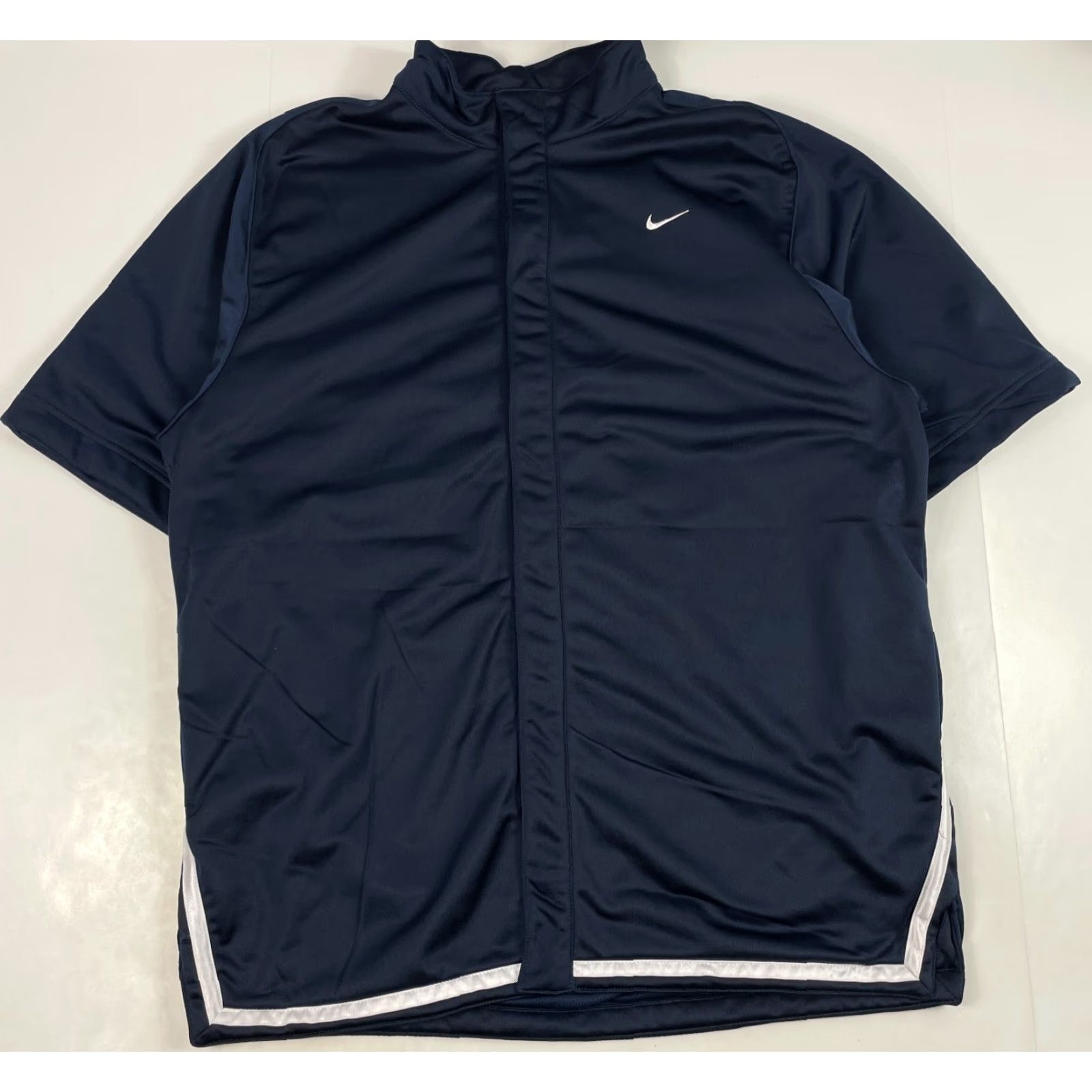 Nike VINTAGE Nike Jacket Mens XL Blue Snap Baggy Warm Up Basketball Y2K Spring Fall Winter Size US XL / EU 56 / 4 - 2 Thumbnail