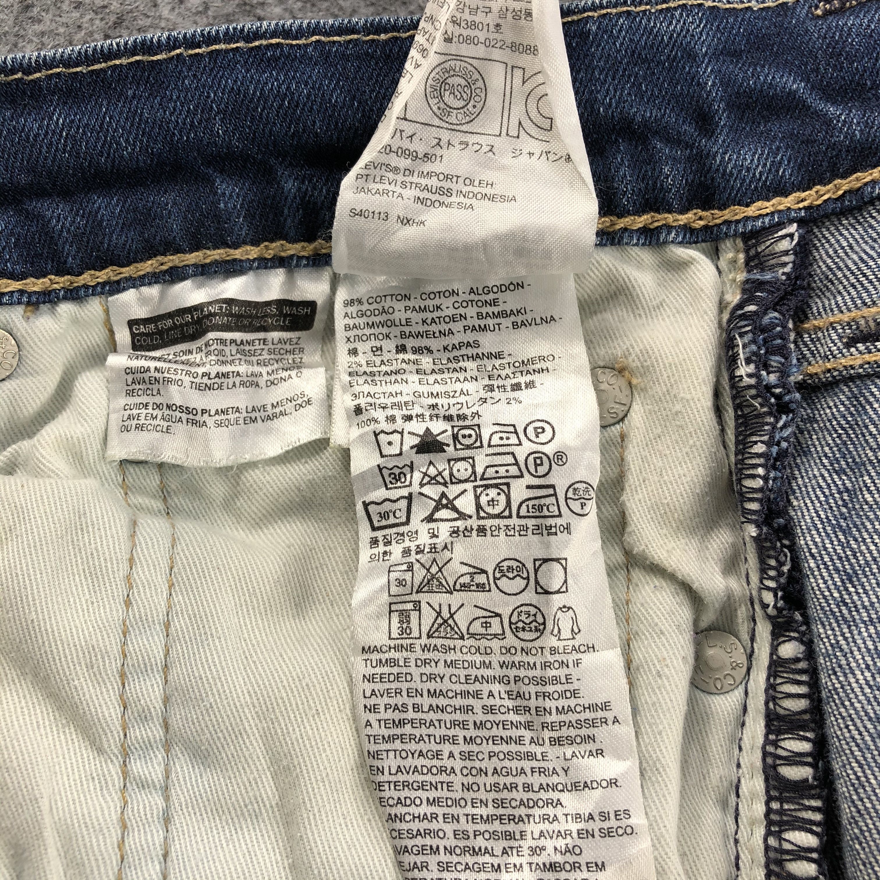 Levi's × Vintage Vintage Levis 510 Slim Fit Jeans-JM1331 Size US 32 / EU 48 - 11 Thumbnail