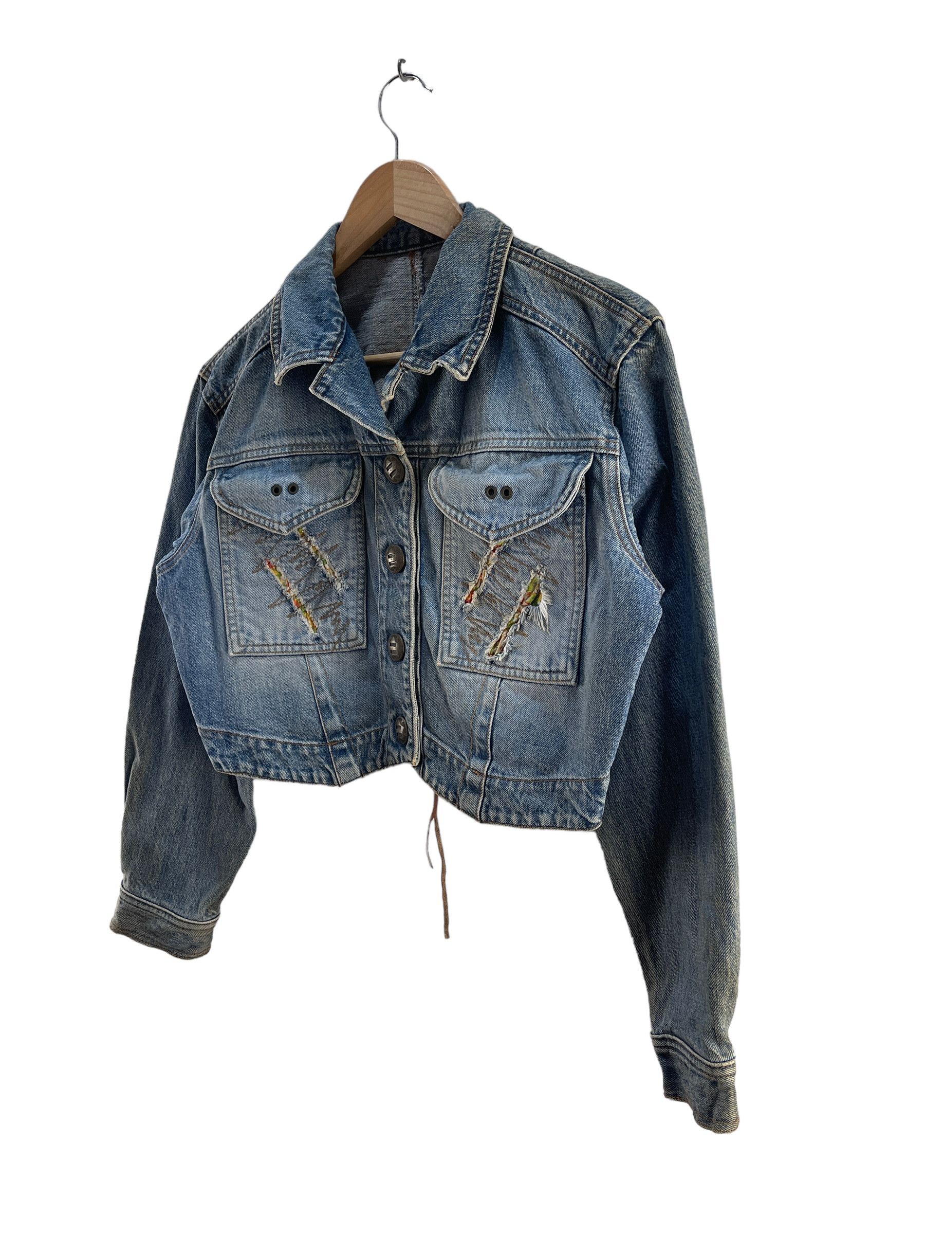 Japanese Brand Vintage Gomas Cropped Denim Jacket Size US S / EU 44-46 / 1 - 4 Thumbnail