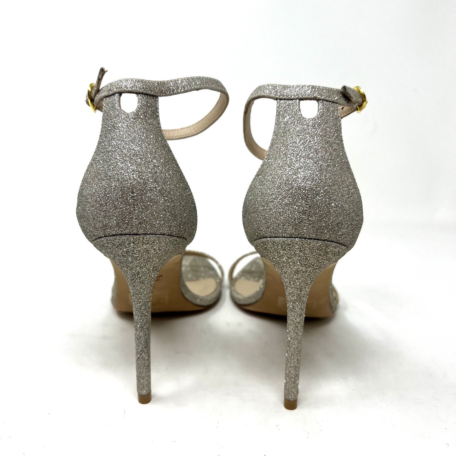Stuart Weitzman Stuart Weitzman nudistsong heels size 10.5 platinum glitter Size US 10.5 / IT 40.5 - 3 Thumbnail