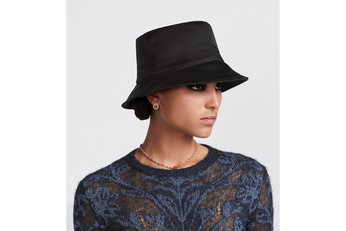 Dior o1bcso1str0226 Size:OS/D-Bobby Satin Bucket Hat in Black Size ONE SIZE - 6 Thumbnail