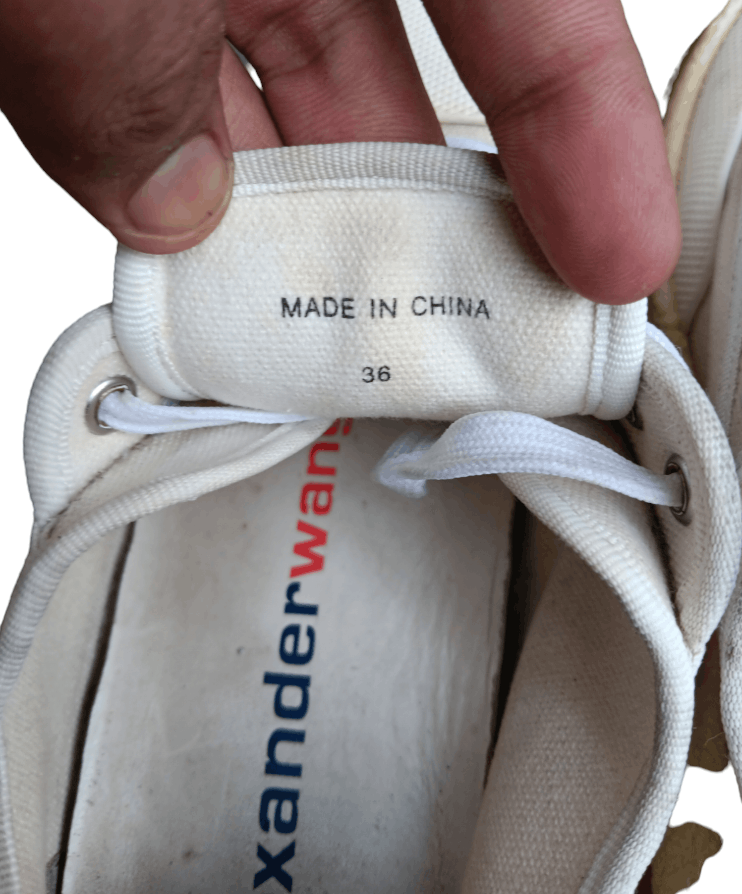 Alexander Wang × Designer × Japanese Brand ALEXANDER WANG A1 WHITE CANVAS LOW TOP SNEAKER Size US 6 / IT 36 - 6 Thumbnail