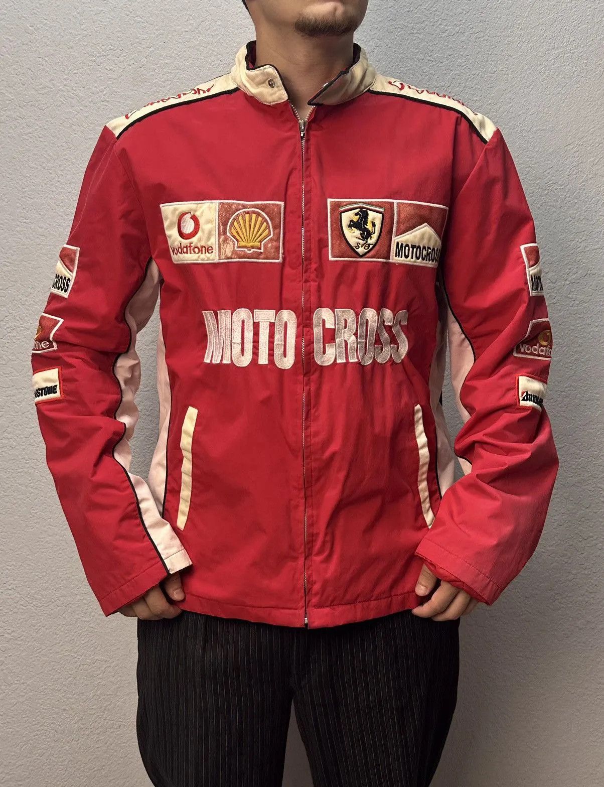 Red Bull Racing Jacket Moto Vodafone F1 Nascar Leather Red Bull Lucky Size US XXL / EU 58 / 5 - 6 Thumbnail