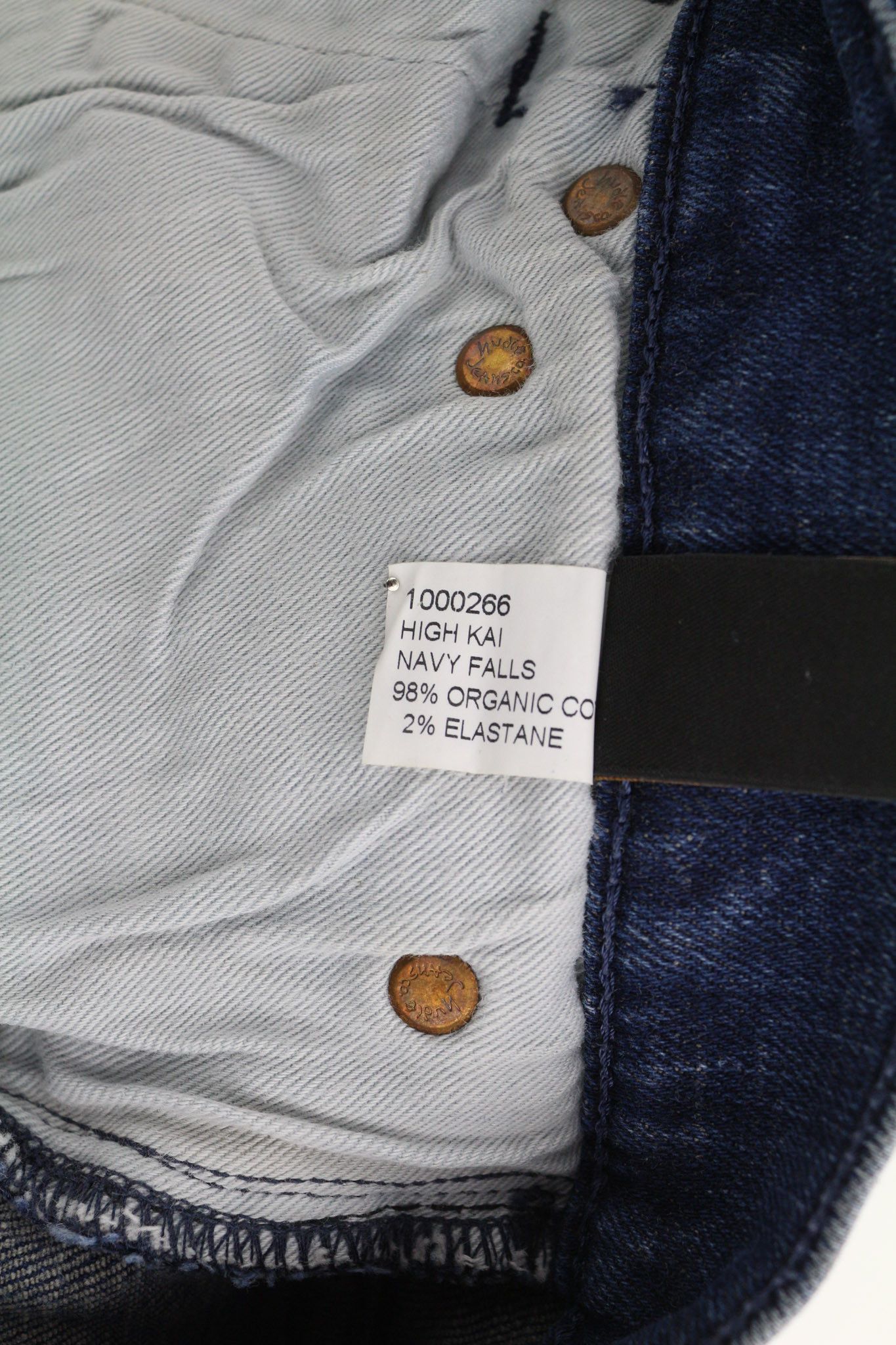Nudie Jeans HIGH KAI W28/L32 Navy Falls Organic Zip Fly 82675 Size US 28 / EU 44 - 7 Thumbnail