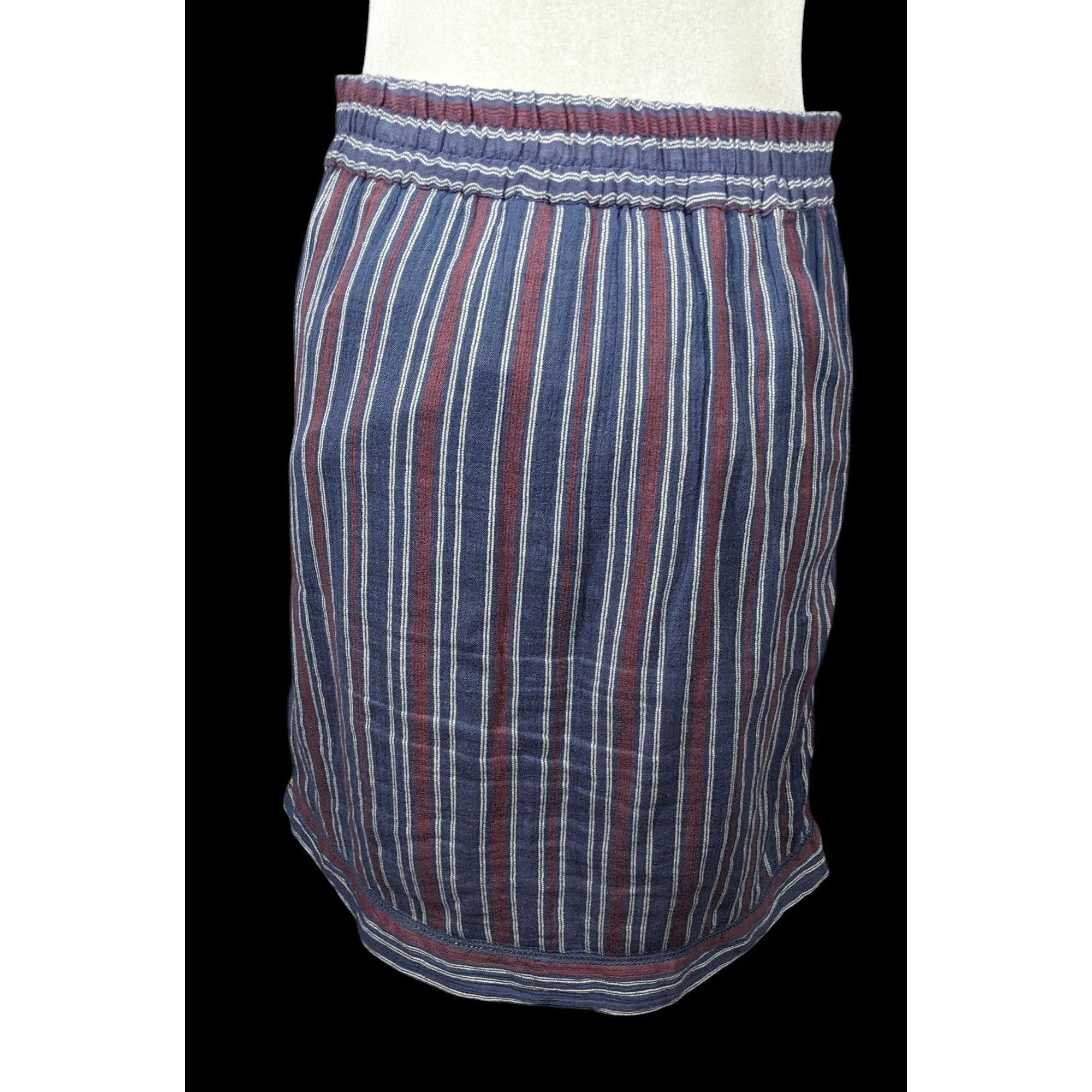 Other Indie & Cold San Sebastian Retro Bohemian Red And Blue Strip Size 29" - 2 Thumbnail