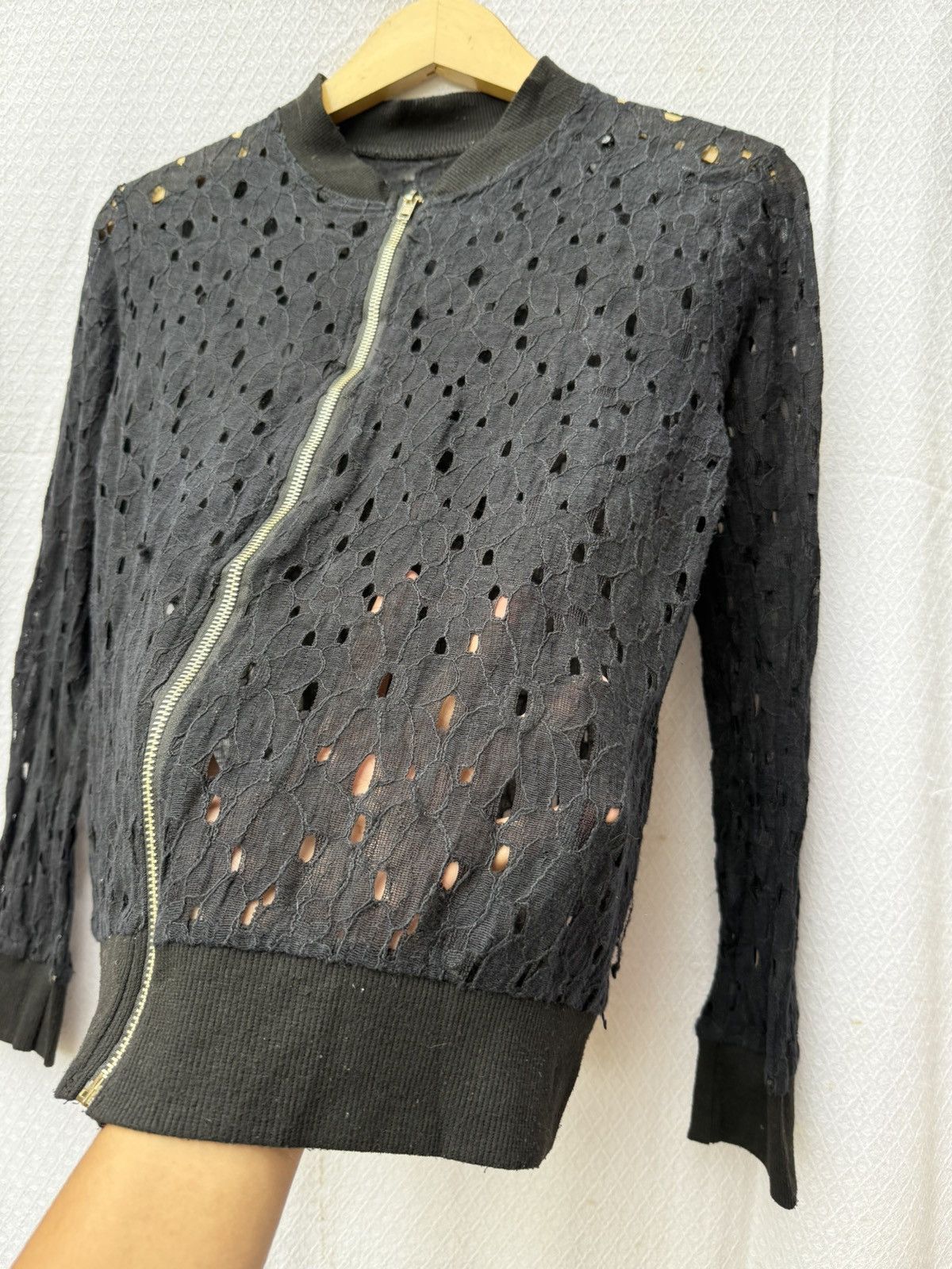 Japanese Brand Undefined open fishnet jacket zipper Size US M / EU 48-50 / 2 - 6 Thumbnail