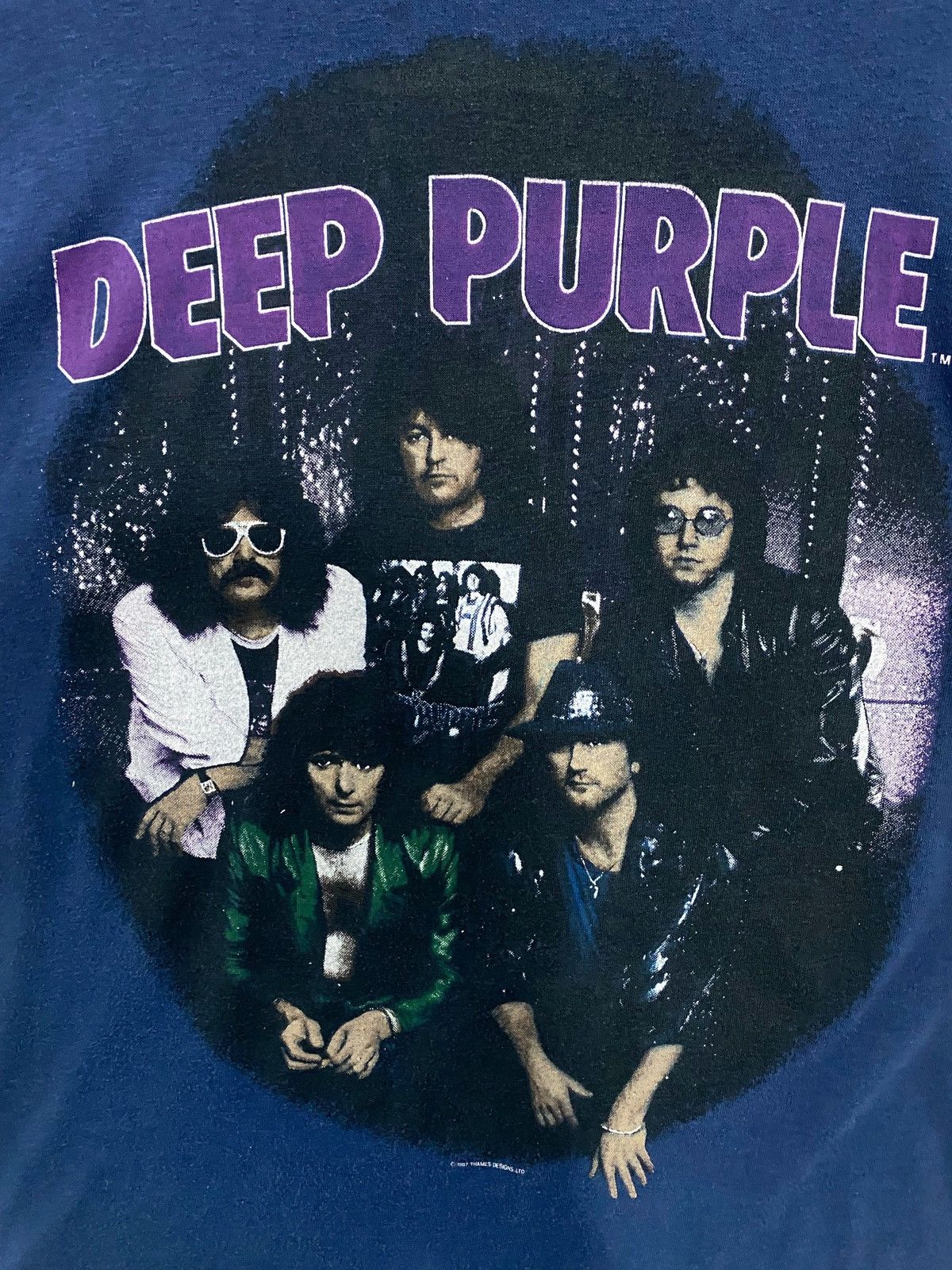 Band Tees Vintage 80s Deep Purple Tour 87 Band T shirt Size US L / EU 52-54 / 3 - 5 Thumbnail