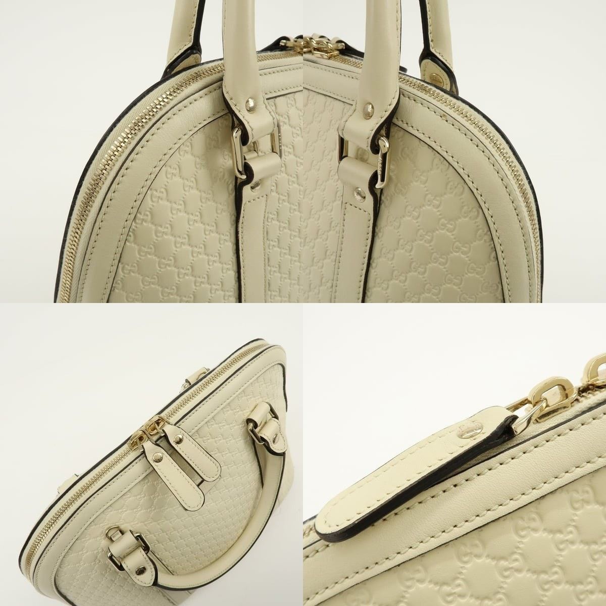 Gucci Gucci Microguccissima Dome Calfskin Shoulder Bag Cream Size ONE SIZE - 6 Thumbnail