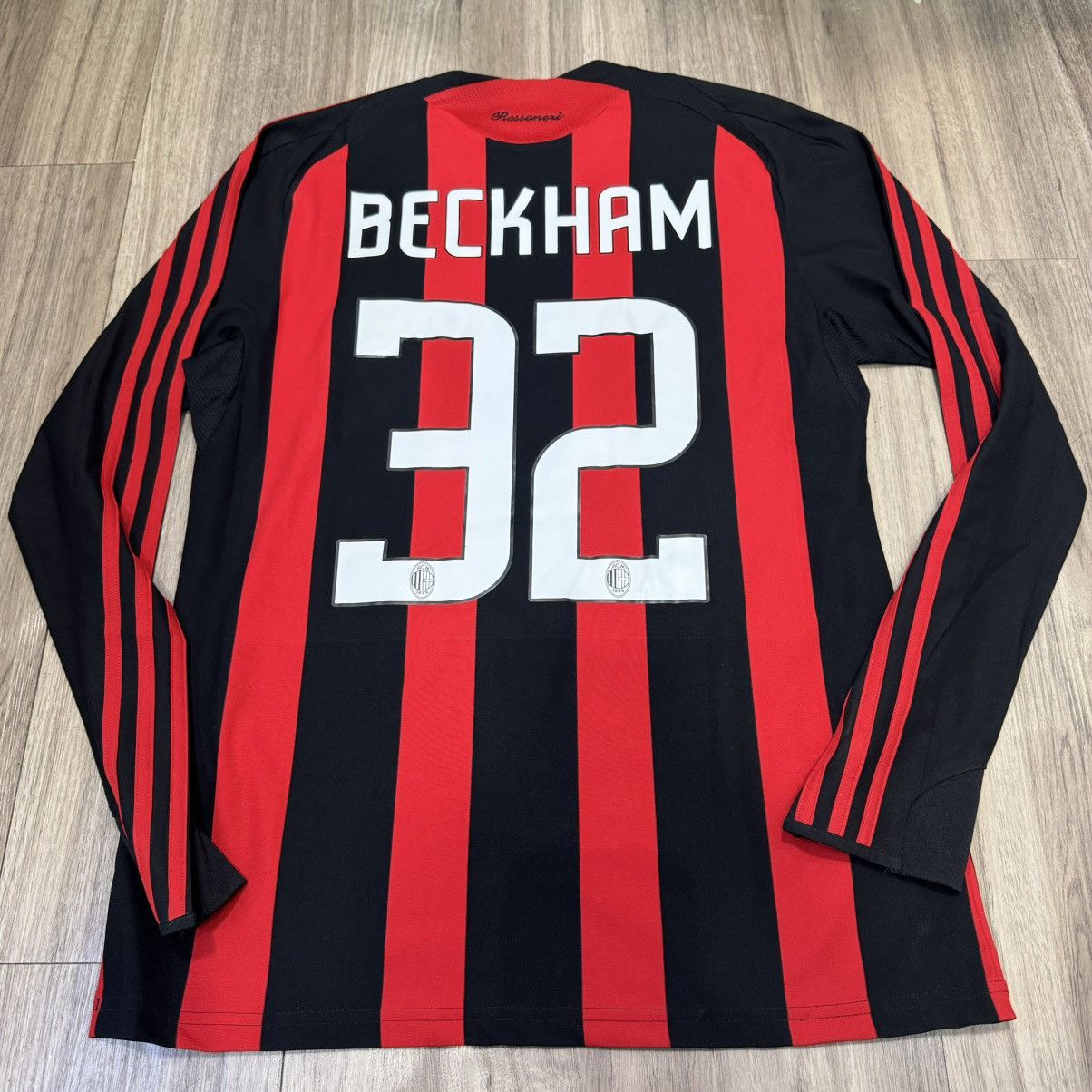 Adidas AC Milan 08/09 longsleeves home shirt #32 Beckham | Grailed