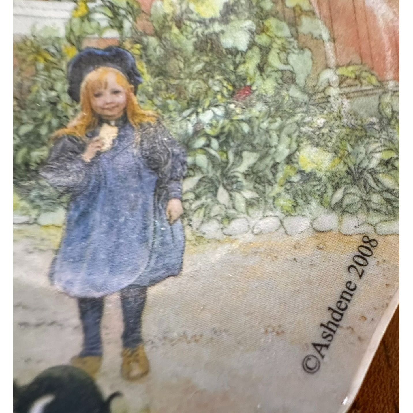 Other Ashdene Tes Bag Holder Girl with Cat Sunflowers 2008 Austral Size ONE SIZE - 4 Thumbnail