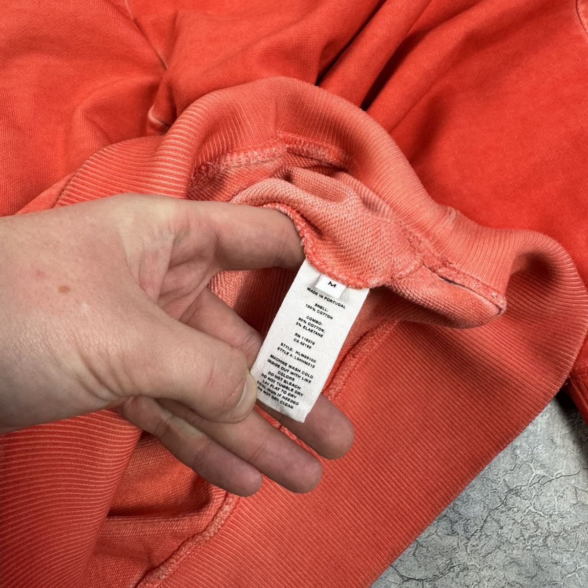 Helmut Lang HELMUT LANG FADED RED OVERSIZED EMBROIDERED LOGO HOODIE Sz M Size US M / EU 48-50 / 2 - 8 Thumbnail