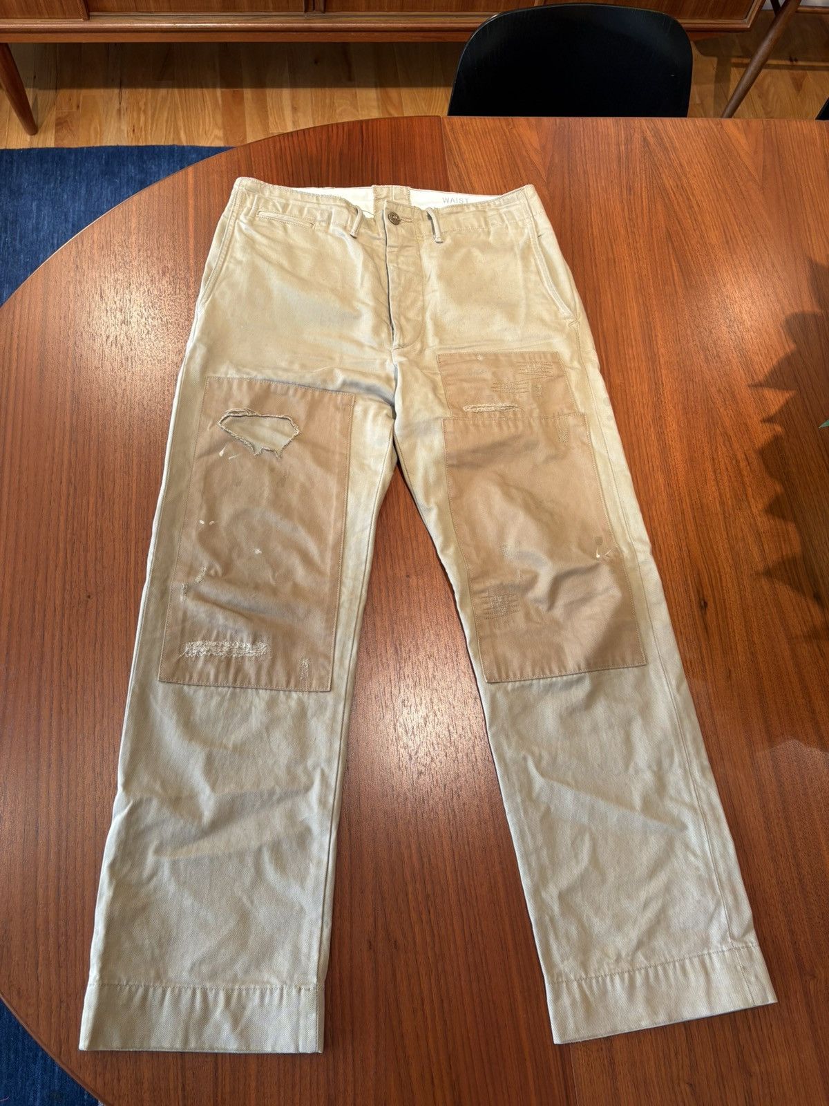 RRL Ralph Lauren RRL DOUBLE RL RALPH LAUREN FIELD FIT REPAIRED CHINO Size US 28 / EU 44 - 1 Thumbnail