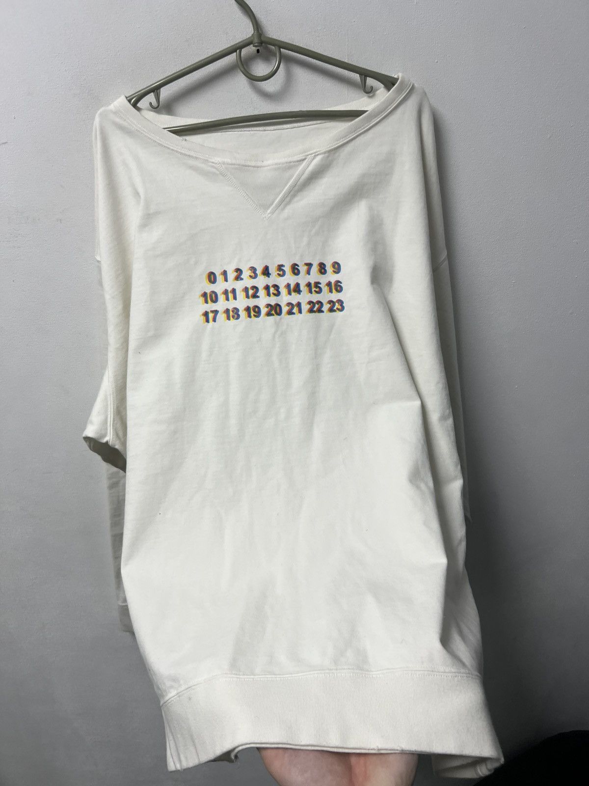 Maison Margiela Maison Margiela Big Logo Sweatshirt Luxury White Mens Size US S / EU 44-46 / 1 - 13 Thumbnail