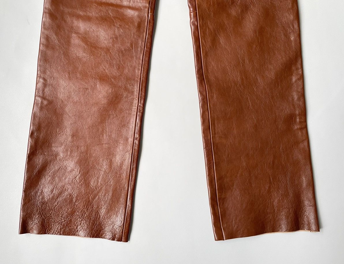 Our Legacy Cognac Leather ‘Biker’ Trousers Size US 30 / EU 46 - 7 Thumbnail