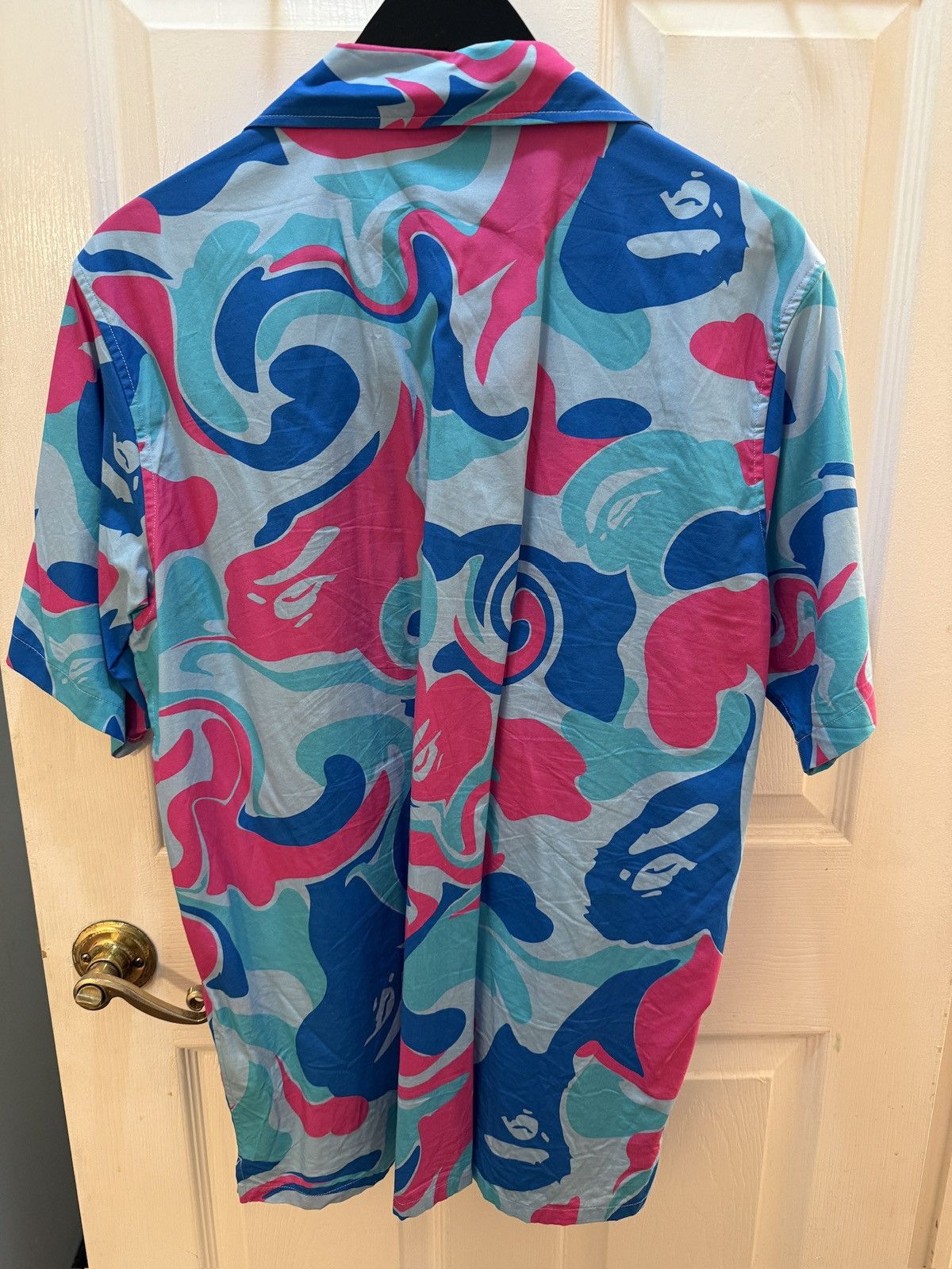 Bape Marble Camo Open Collar S/S Shirt Size US XL / EU 56 / 4 - 2 Thumbnail