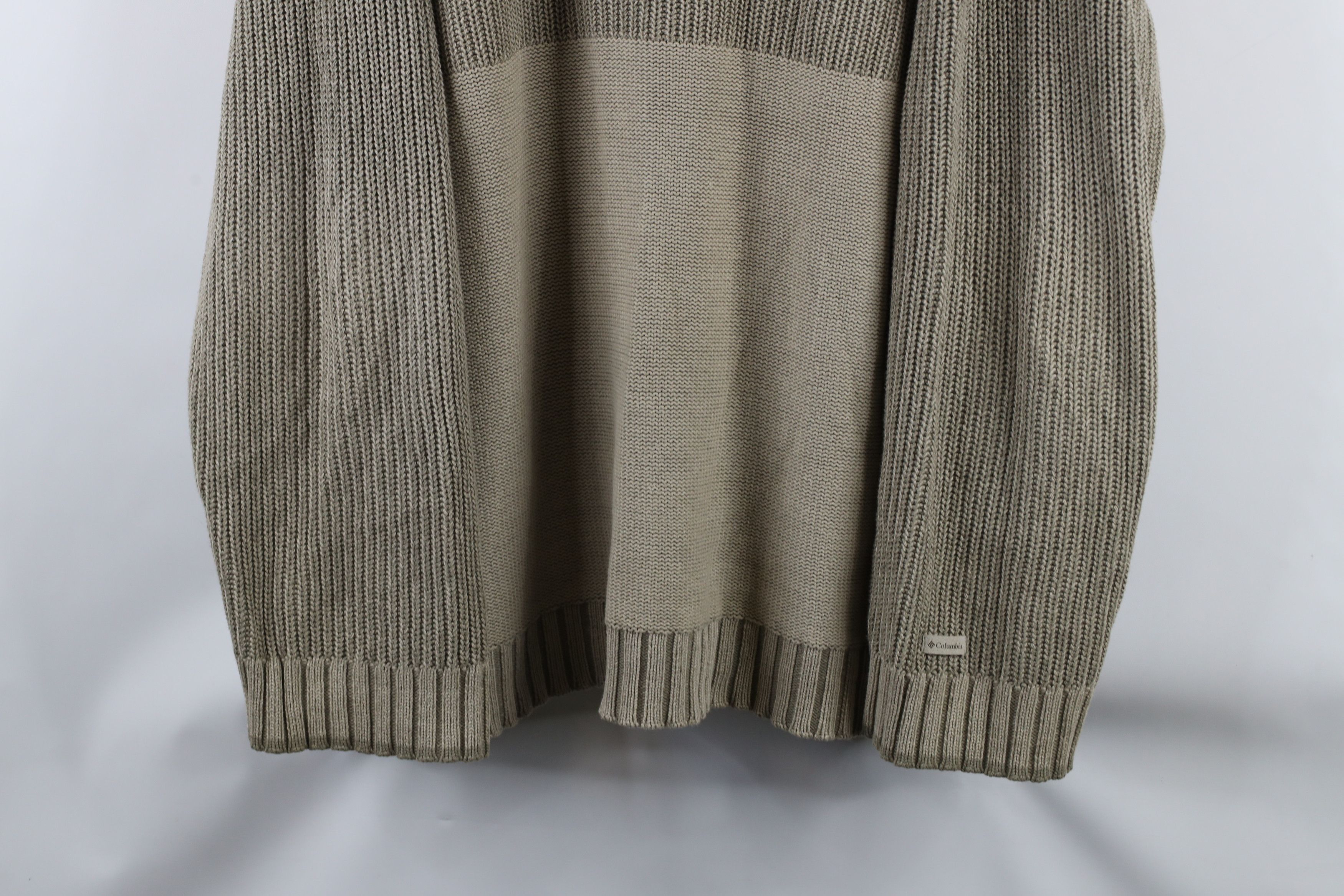 Columbia × Vintage Vintage 90s Columbia Marled Cotton Ribbed Knit Sweater Beige Size US L / EU 52-54 / 3 - 3 Thumbnail