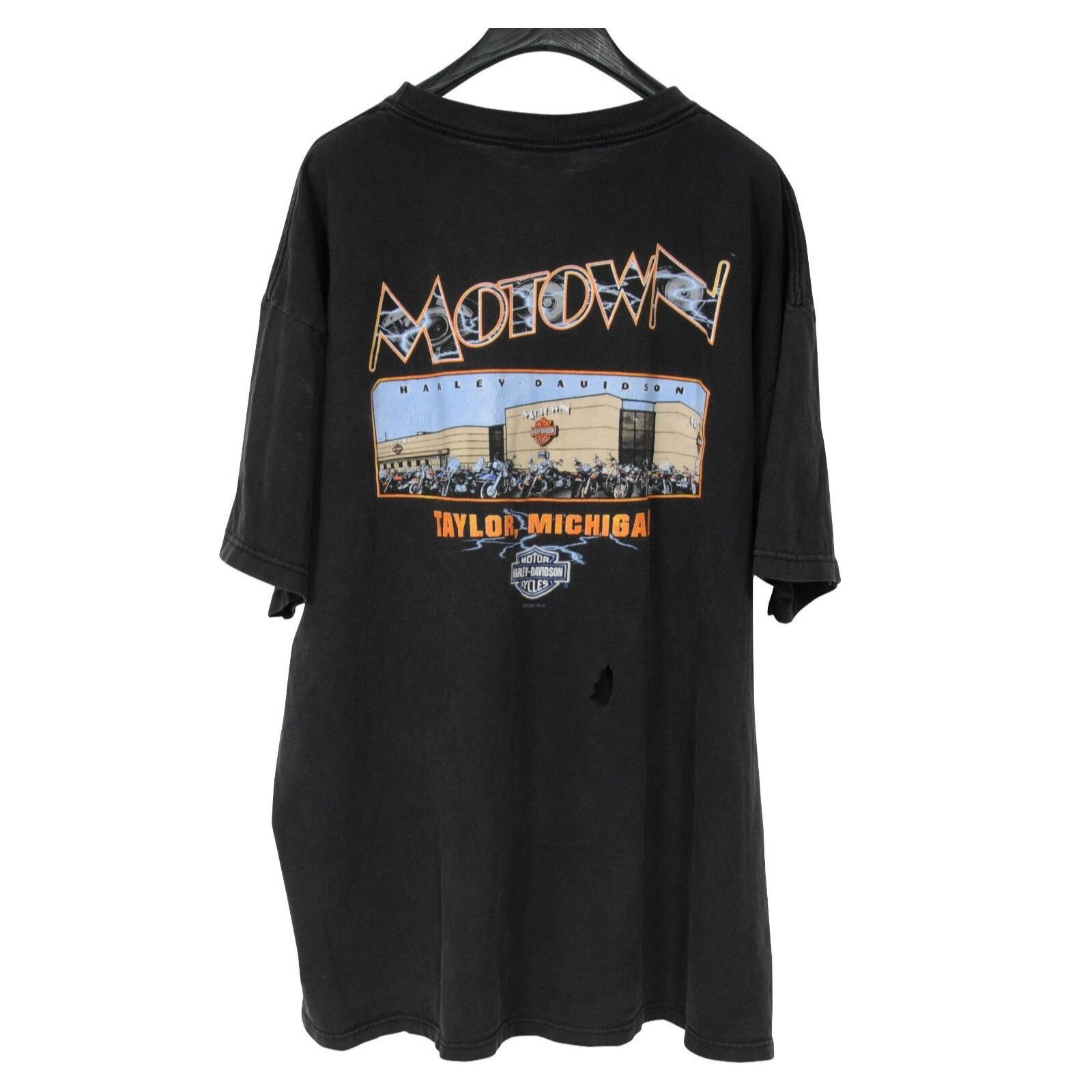 Harley Davidson Motown Michigan Vintage Sunfaded Faded T Shirt Size US XXL / EU 58 / 5 - 1 Thumbnail