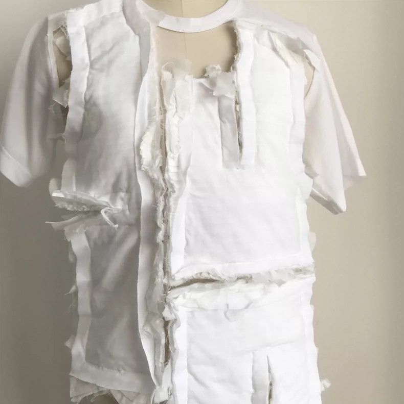 Comme des Garcons Comme Des Garcons Patchwork white T-shirt Size S / US 4 / IT 40 - 7 Thumbnail
