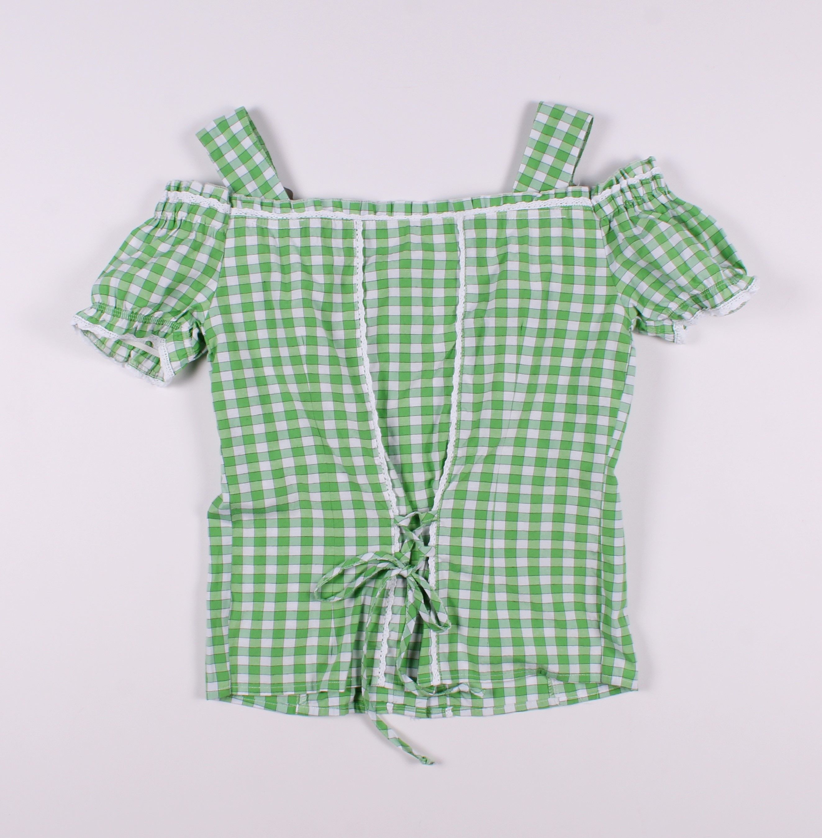 Vintage Vintage Y2K Austrian Checkered Blouse Top Size S / US 4 / IT 40 - 9 Thumbnail
