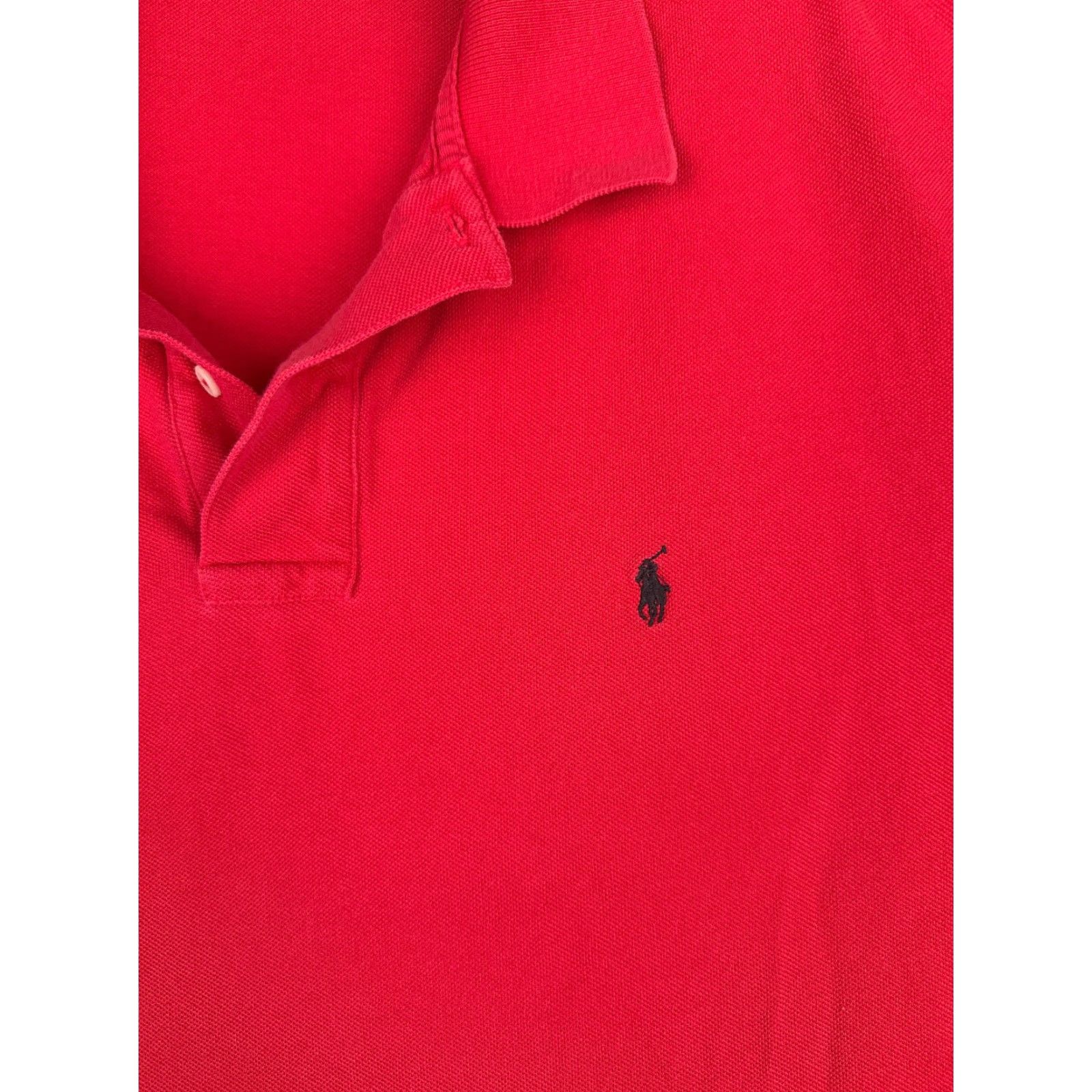 Ralph Lauren VINTAGE Ralph Lauren Polo Shirt Adult XL Red Short Sleeve 100% Cotton Jersey Button Embroidered Logo Modern American Sports Mens Size US XL / EU 56 / 4 - 6 Thumbnail