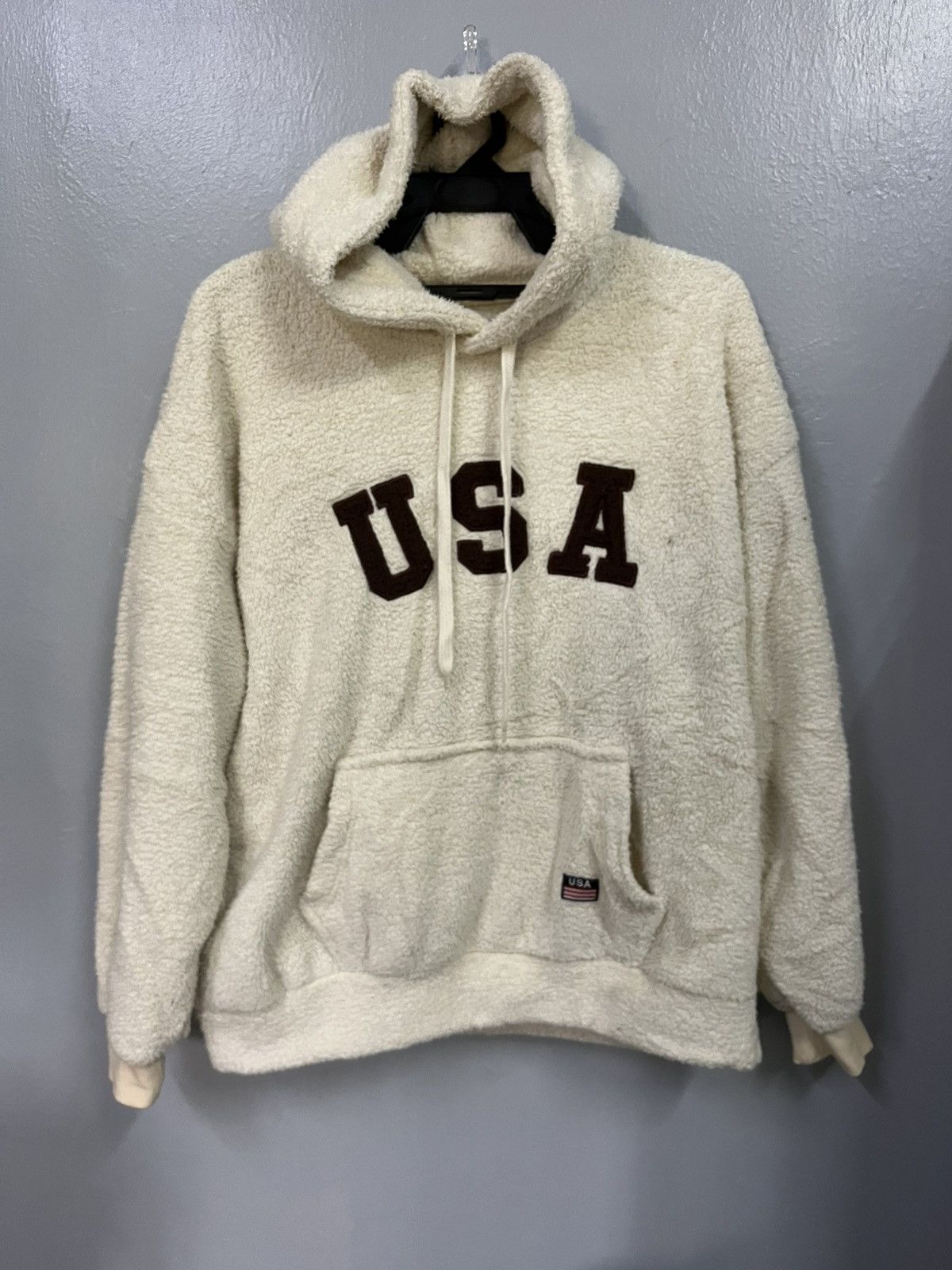 Fleece hoodie usa logo