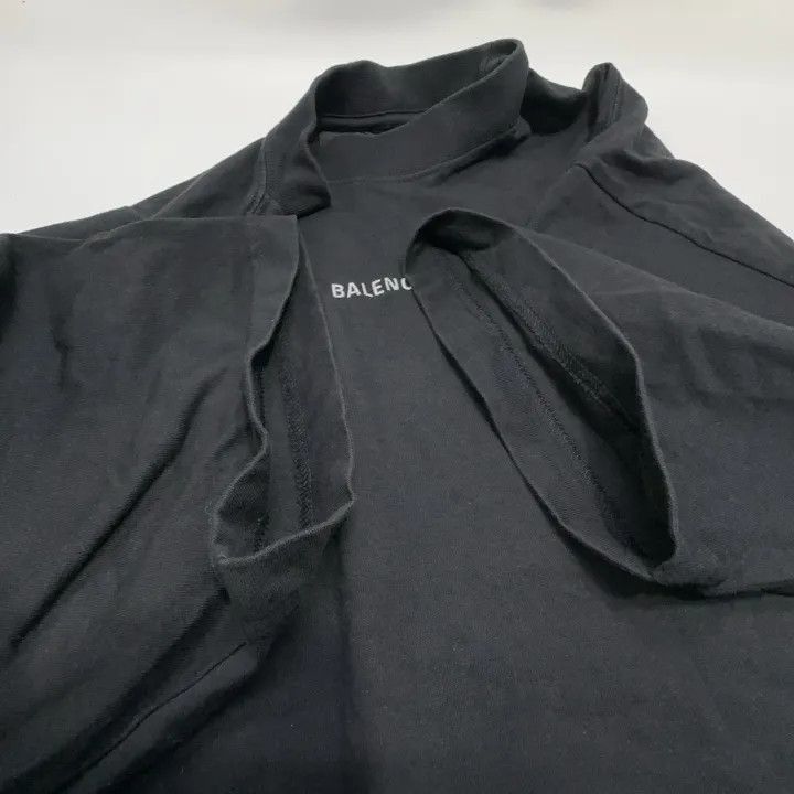 Balenciaga Balenciaga Balenciaga Black Logo Print Short Sleeve TShirt Size US XL / EU 56 / 4 - 8 Thumbnail