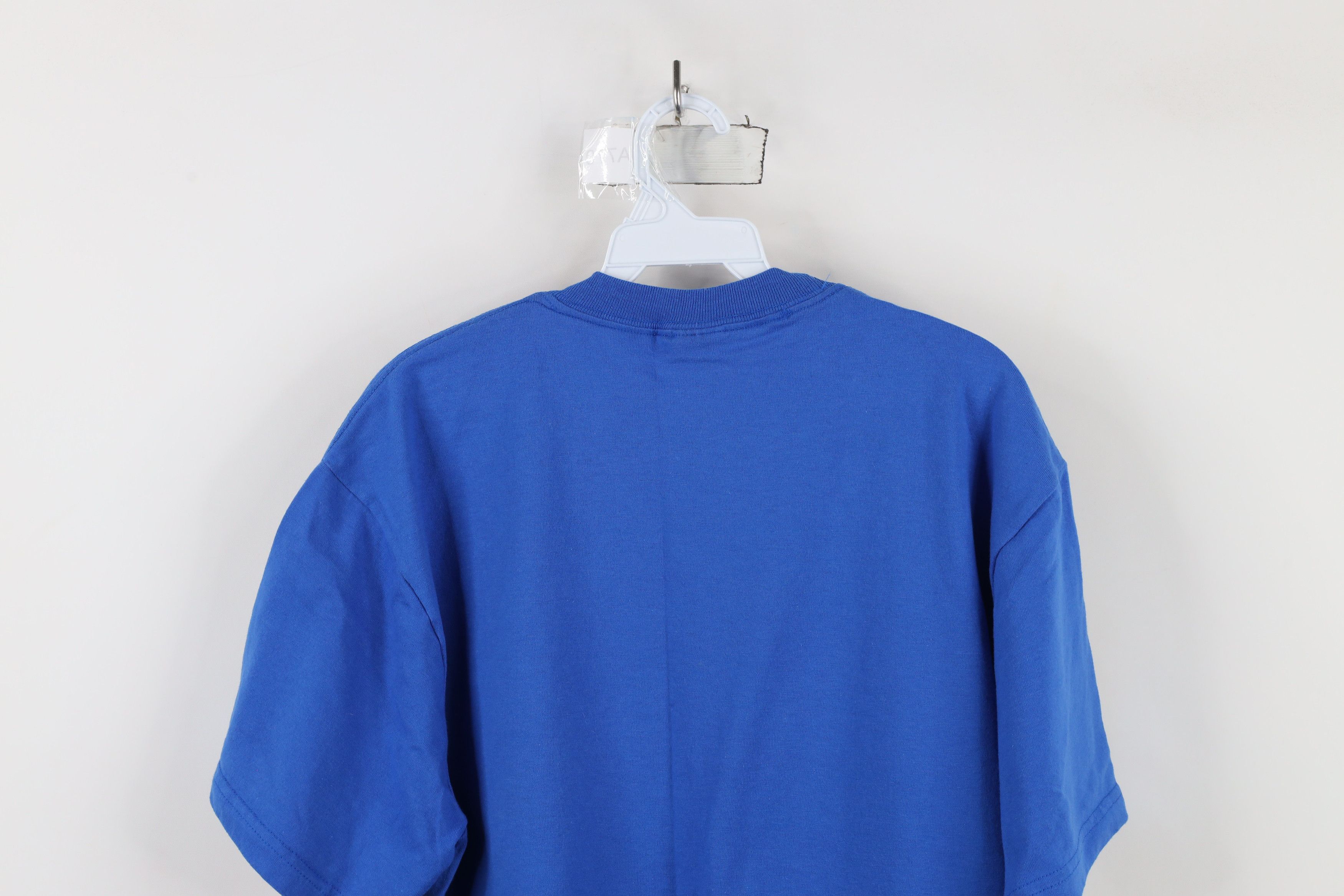 Vintage Vintage 90s Streetwear Blank Short Sleeve T-Shirt Royal Blue Size US L / EU 52-54 / 3 - 10 Thumbnail